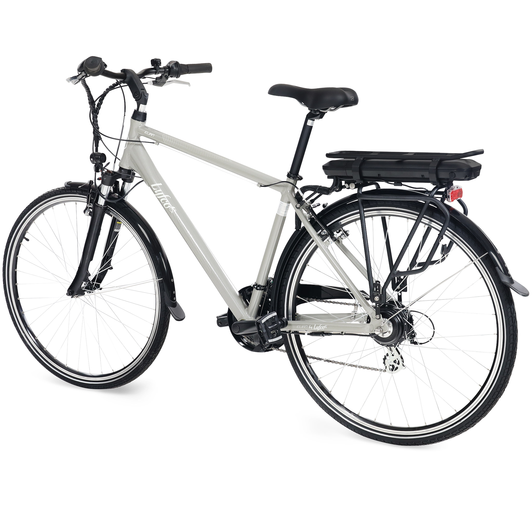 Elsykkel Lyfco Herre 28" - Elian 10,4 Ah Sølv