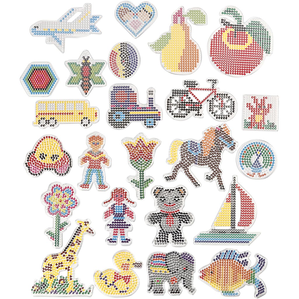 Perleplate Creativ Company Str 7x7,5-14x16 cm 24 St/1 Pk