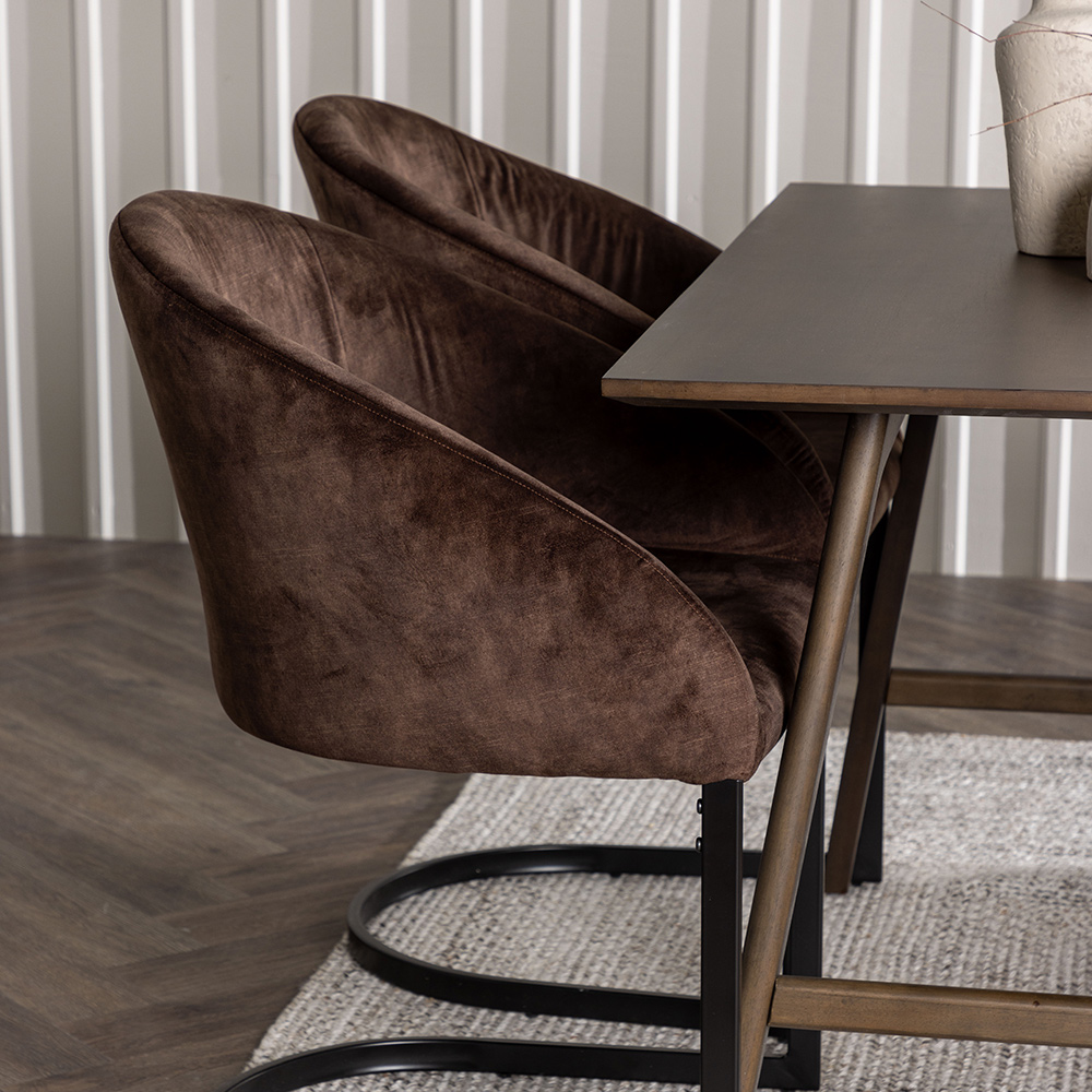 Spisegruppe Venture Home Kaseidon med 4 stk Evening Stoler