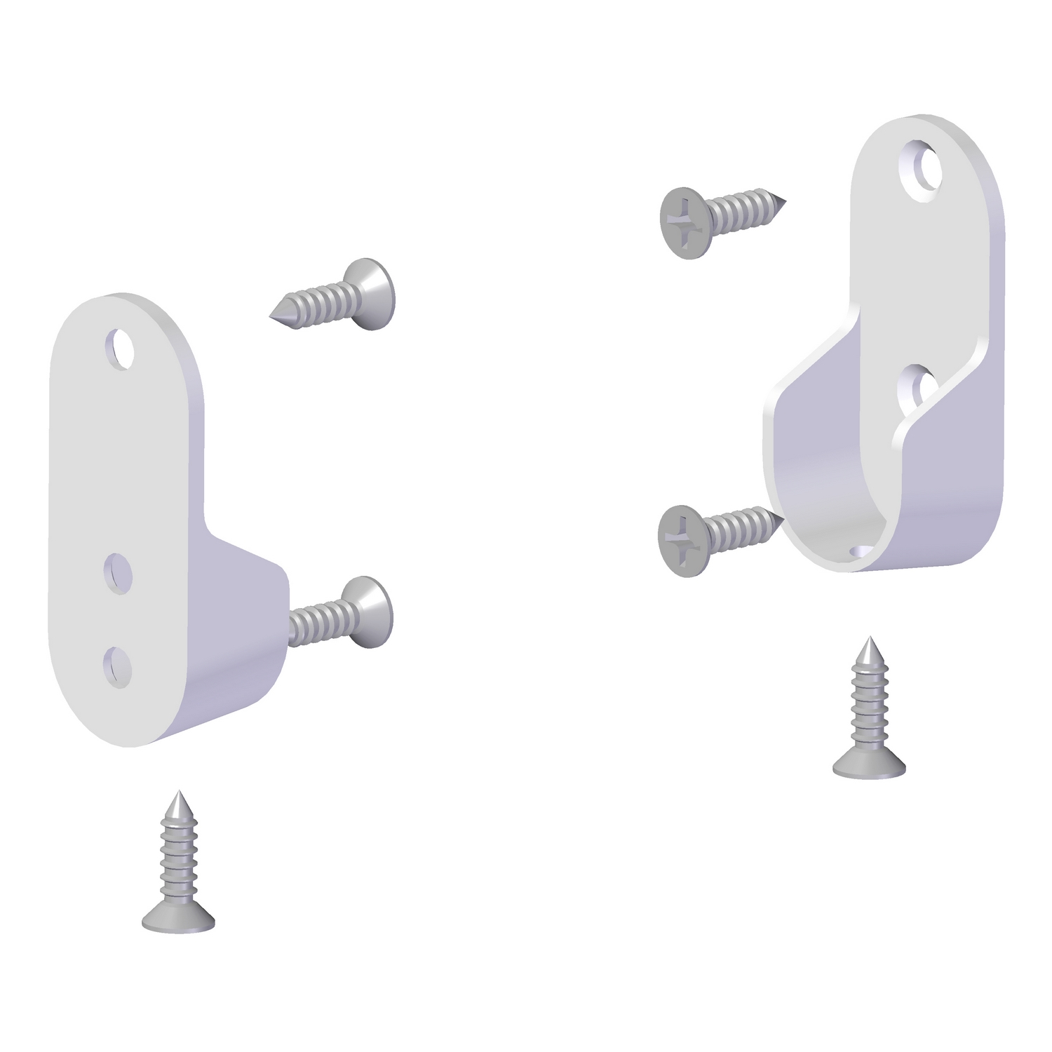 Feste for Garderobestang Lundbergs Vegg Wide 2-Pk