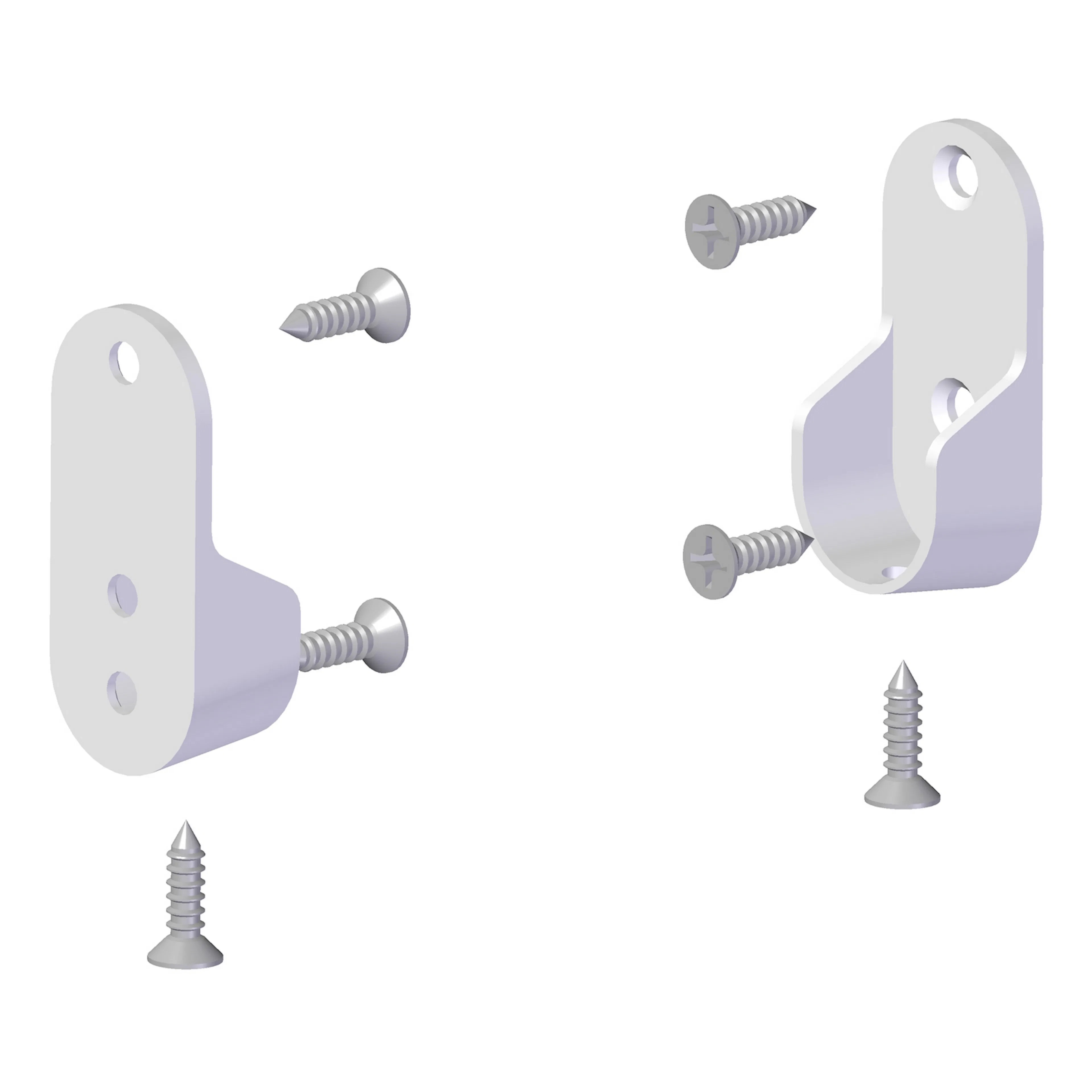 Feste for Garderobestang Lundbergs Vegg Wide 2-Pk