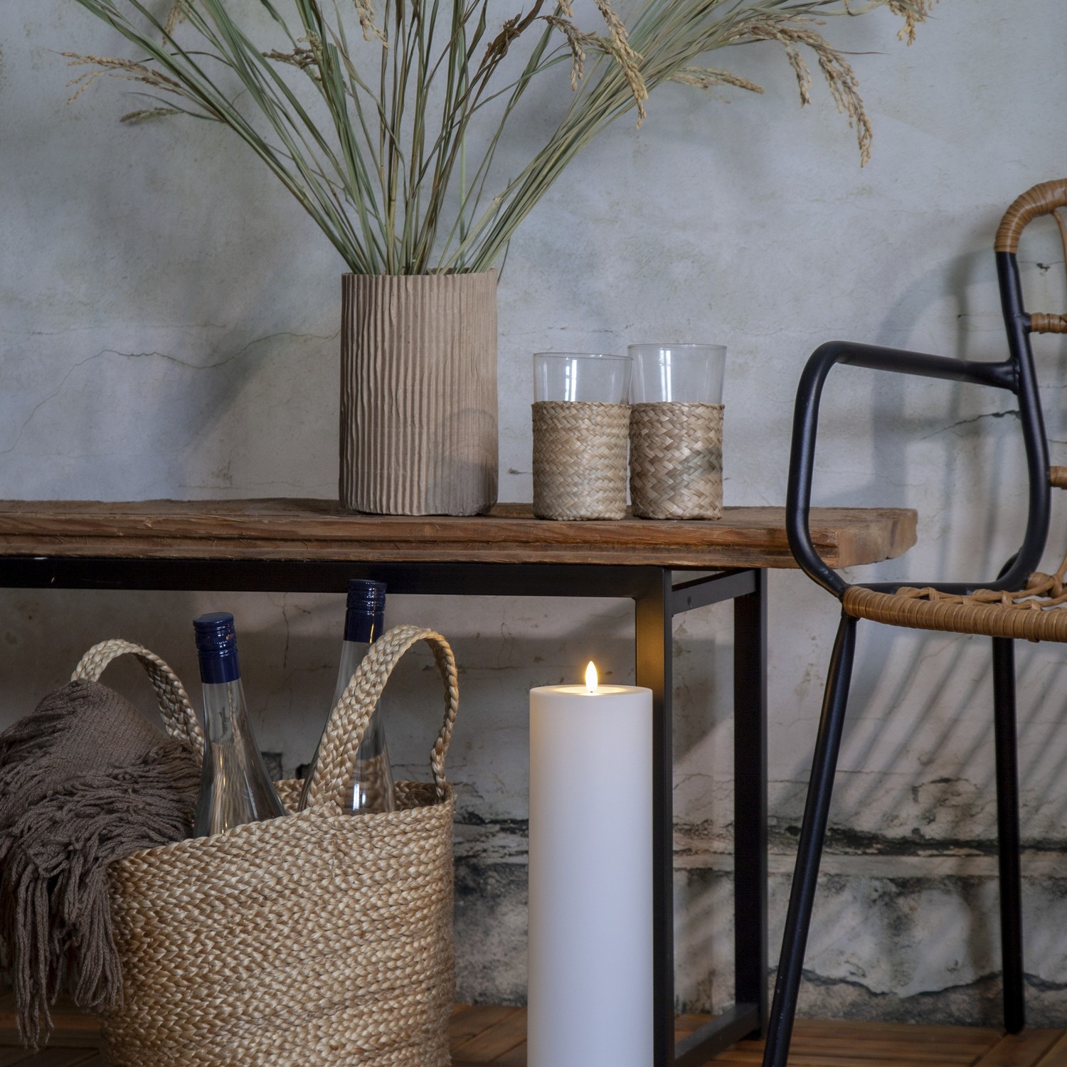 LED-Lys Star Trading Flamme Rett Hvit