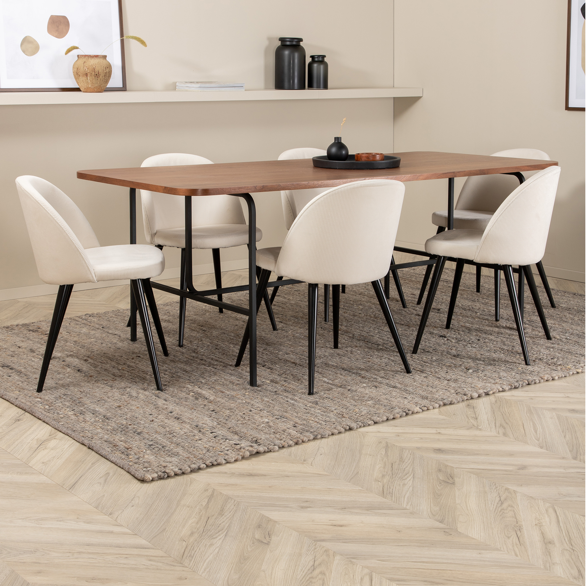 Spisegruppe Venture Home Chicago med 6 Valentina Stoler