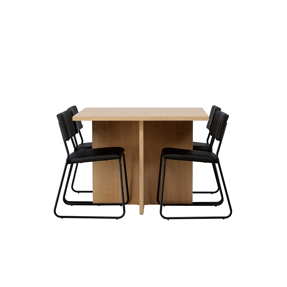 Spisegruppe Venture Home Leo med 4 Kenth Stoler