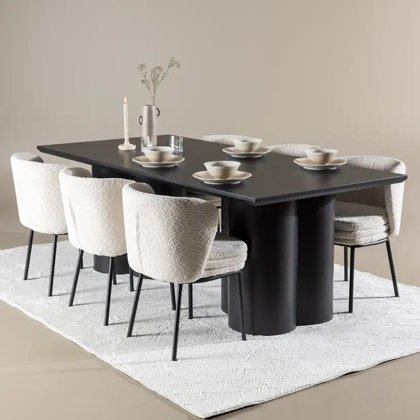 Spisegruppe Venture Home Olivia 210 med 6 stk Agnes Stoler