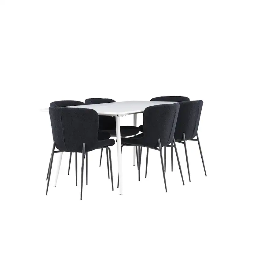 Spisegruppe Venture Home Silar 180 med 6 stk Modesto Stoler