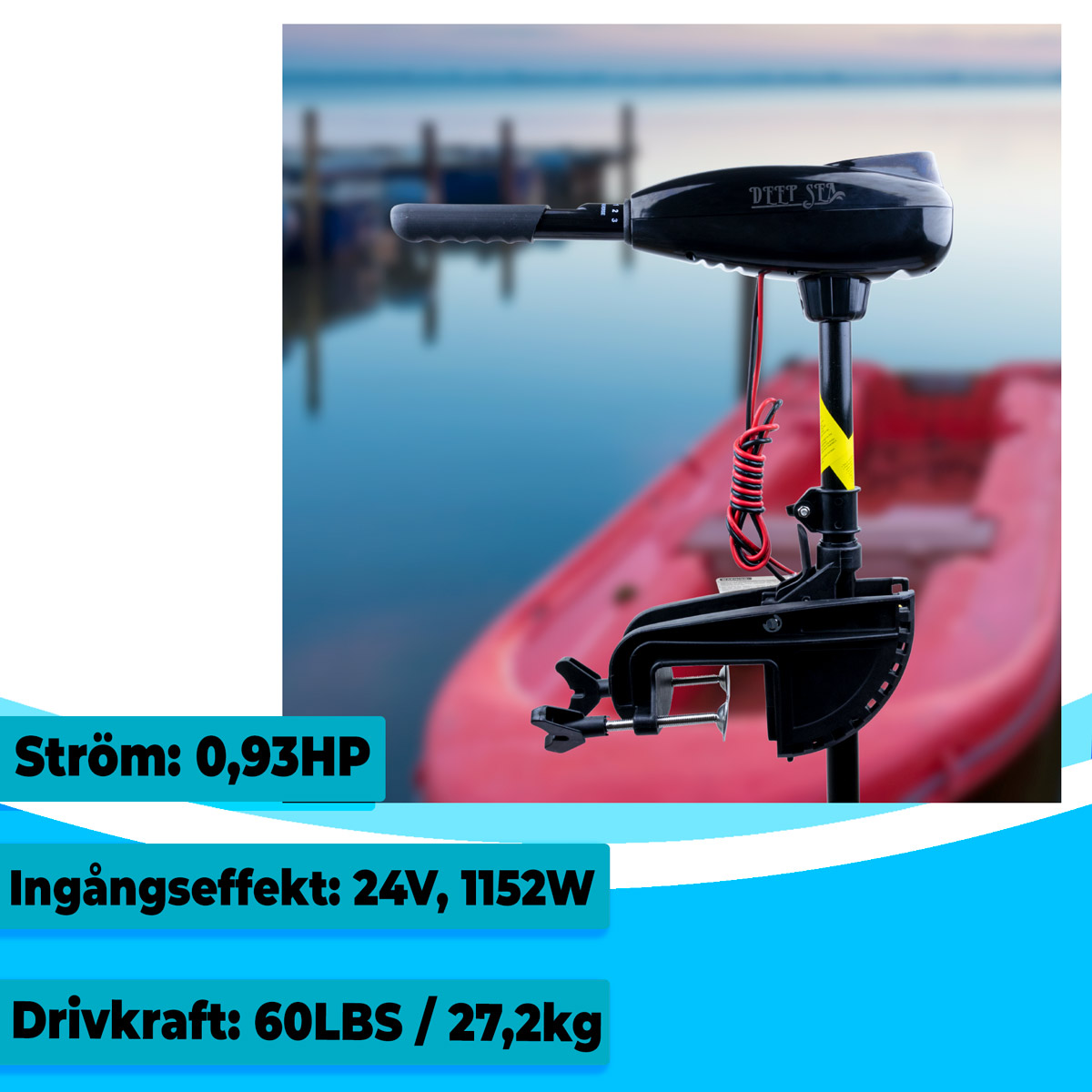 Elektrisk Båtmotor Deep Sea 60LBS
