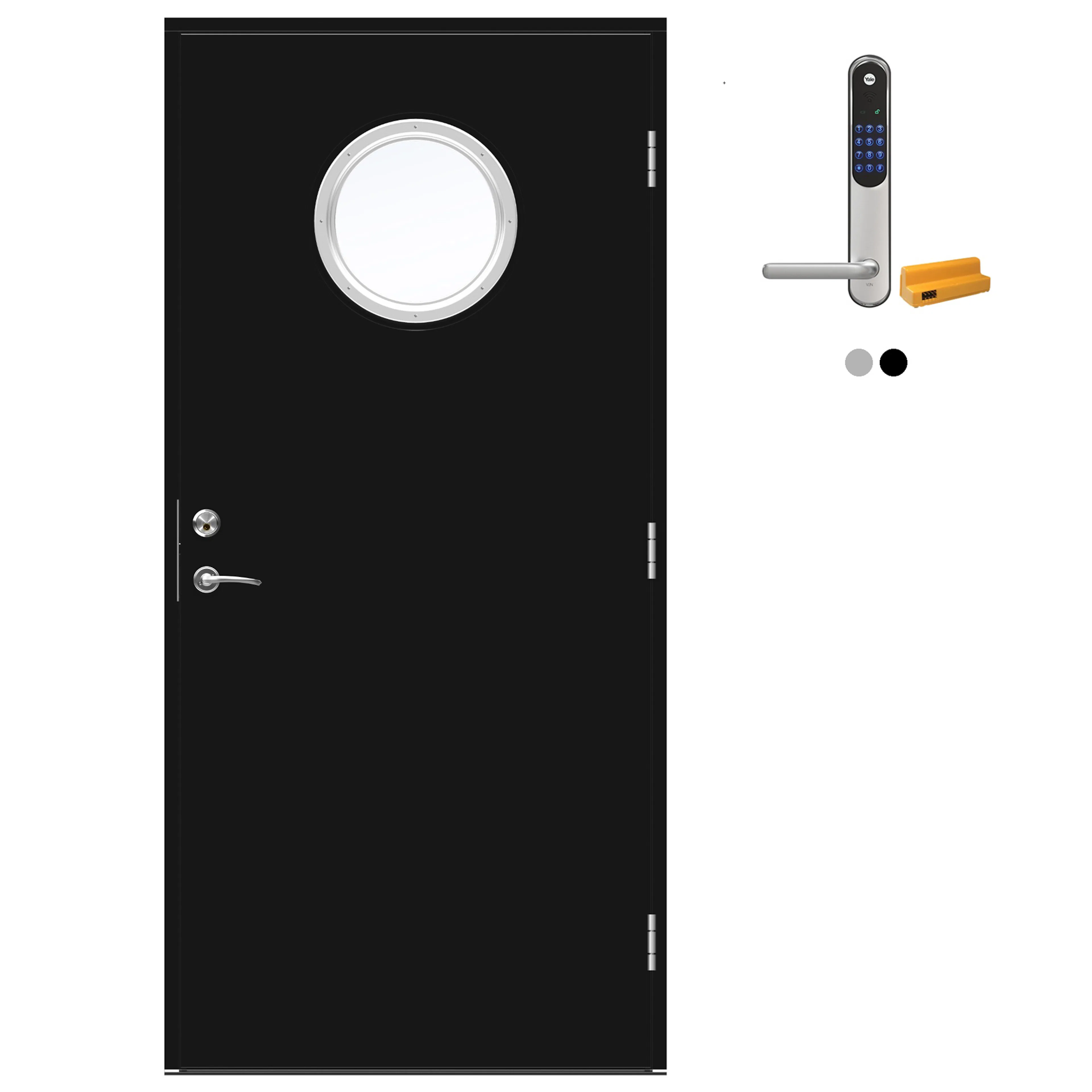 Ytterdør Swedoor Advance-Line Nordic Kalmar med Yale Doorman Classic Home
