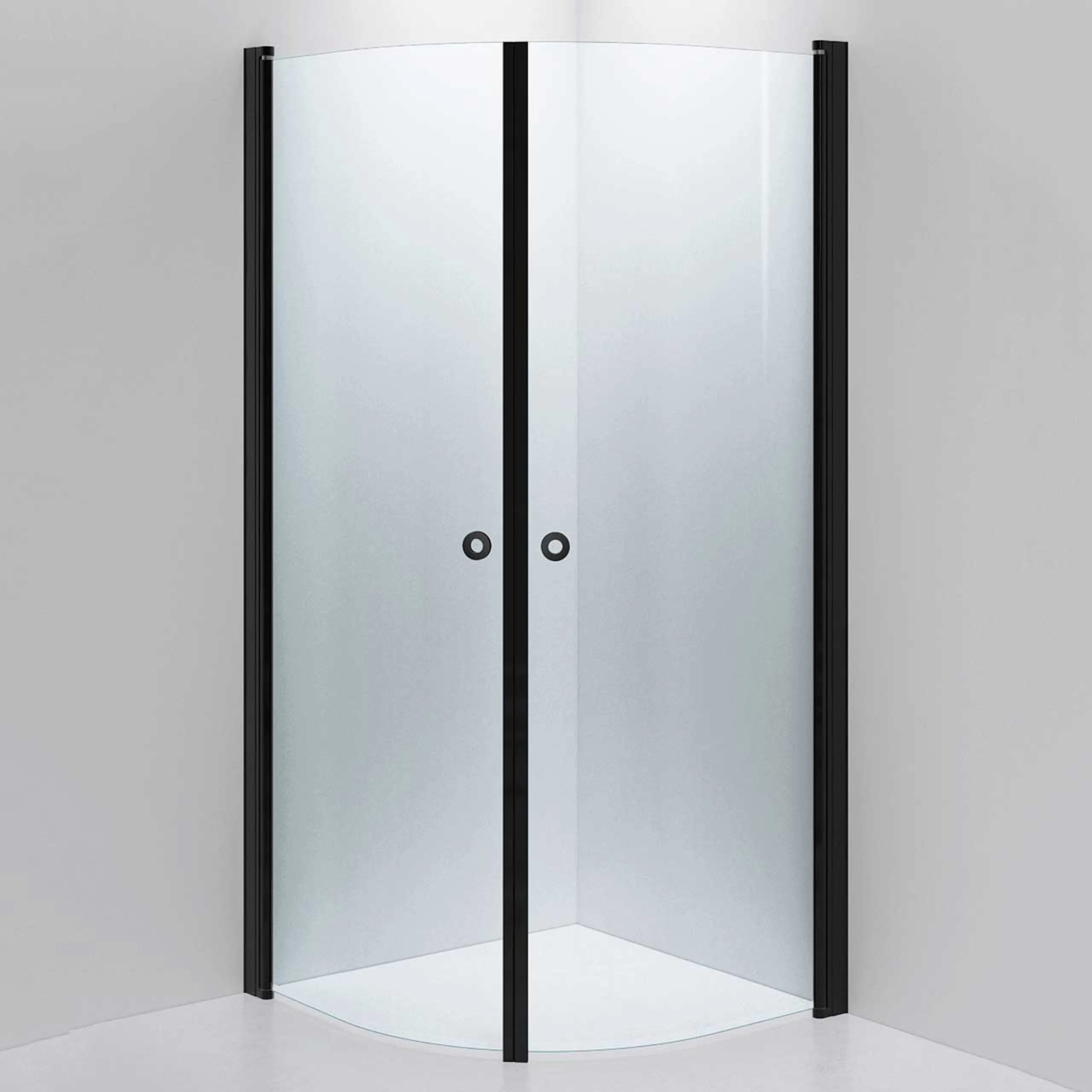 Duschhörna INR Linc Niagara 800 x 800 Klarglas Timeless Svart 800x800 mm, Klarglas med Timeless, Svart