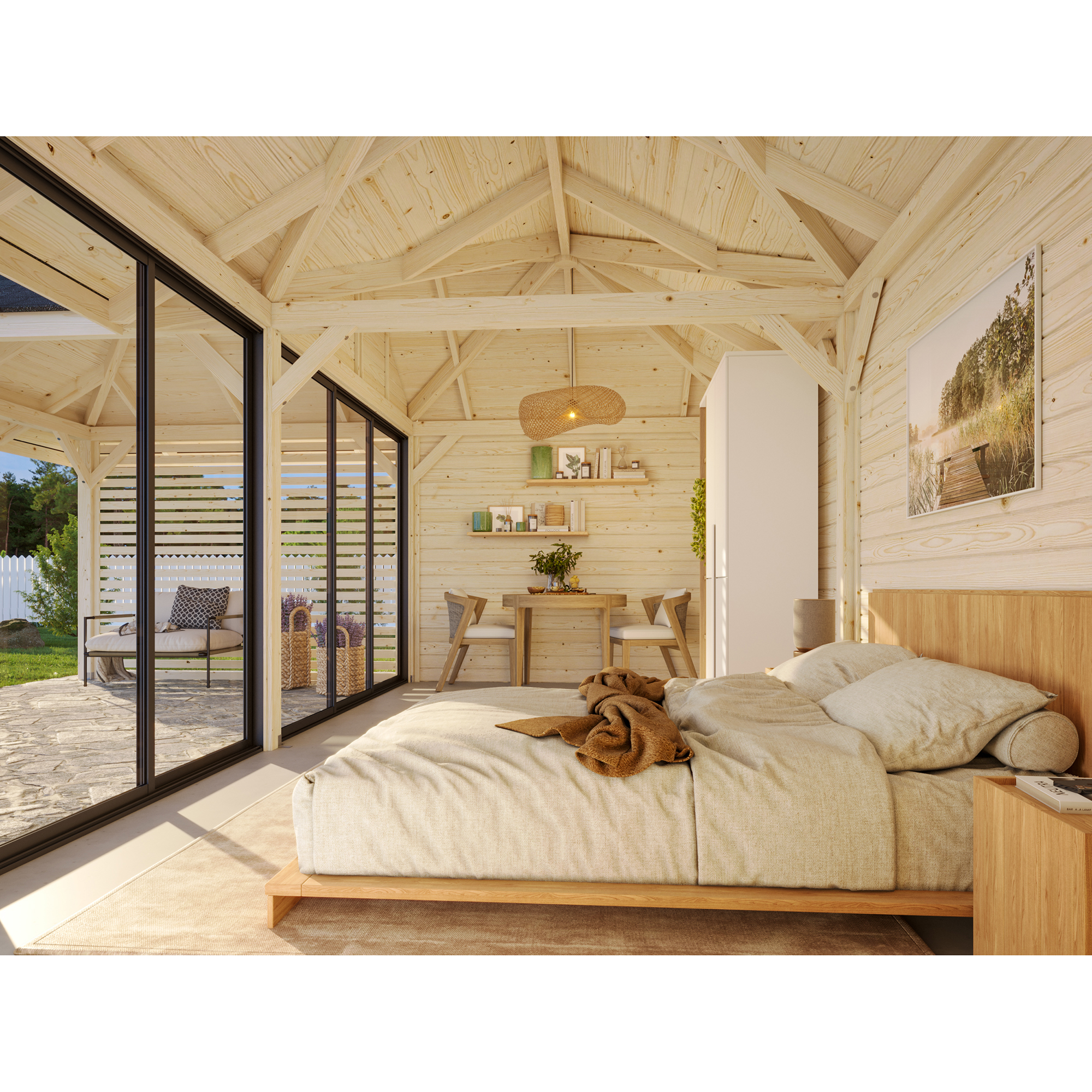 Hagestue Palmako Bianca 24,9 m2 Sett 213 Slide