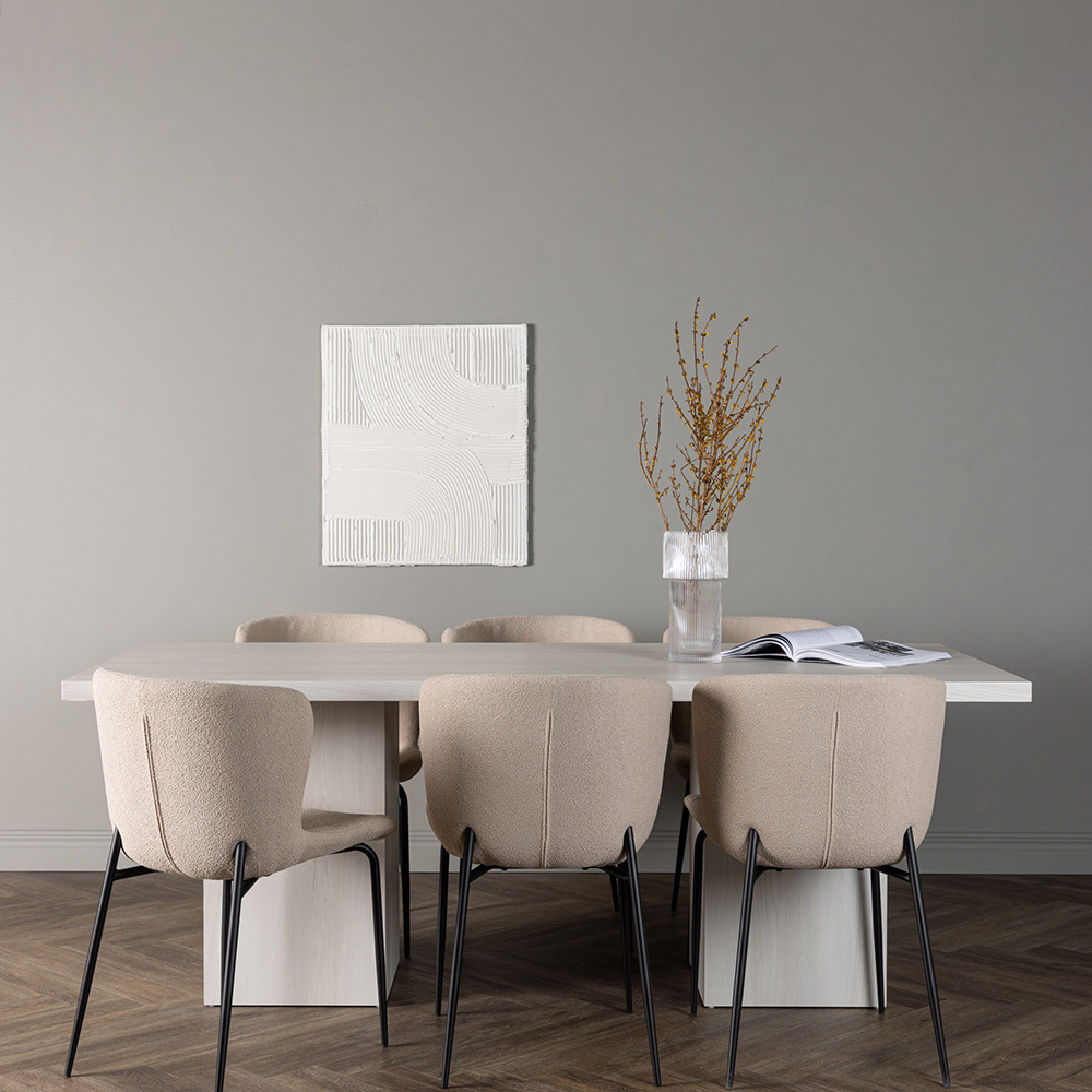 Spisegruppe Venture Home Olga med 6 stk Modesto Stoler