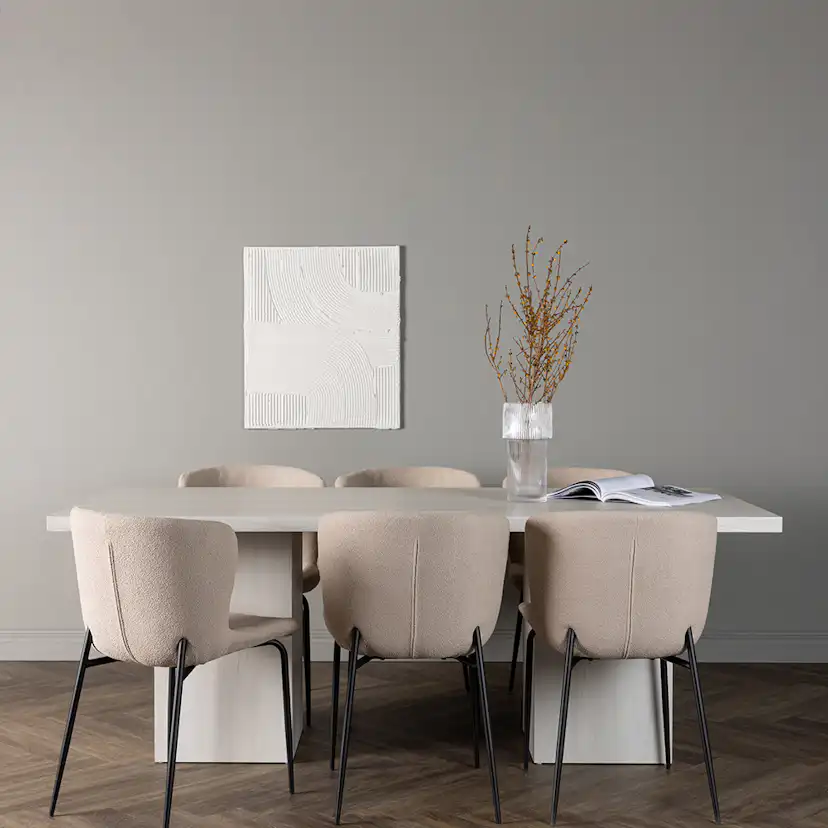 Spisegruppe Venture Home Olga med 6 stk Modesto Stoler