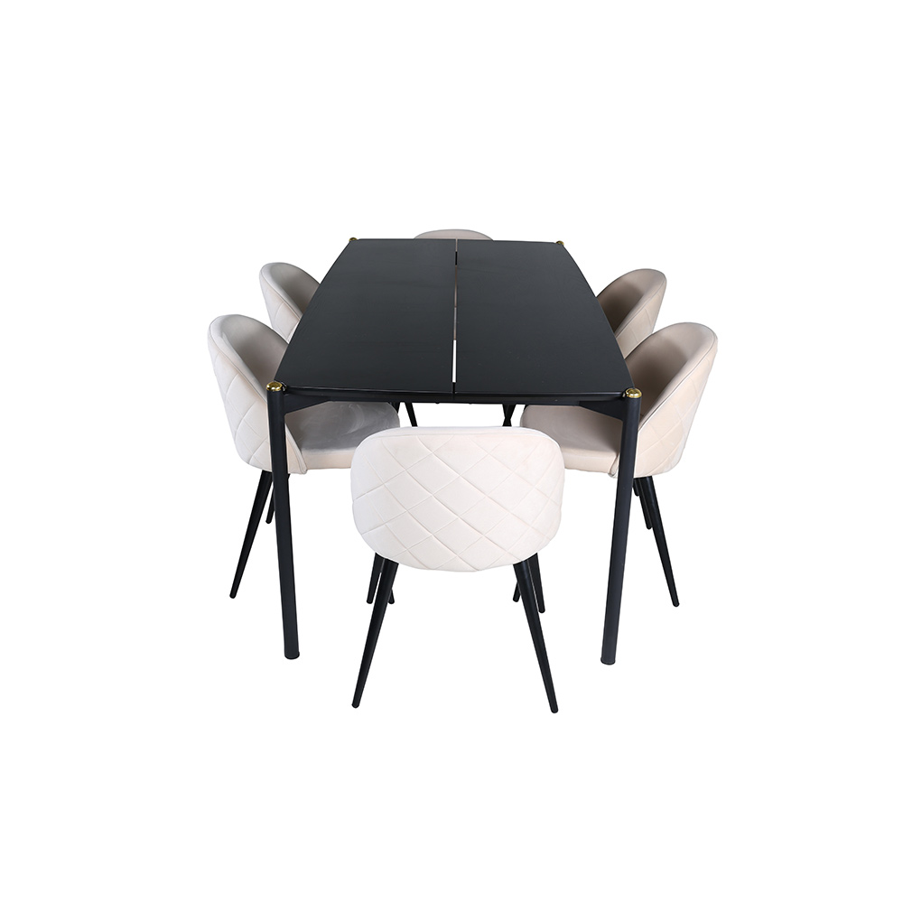 Spisegruppe Venture Home Paris Spisebord og Valentina Stitcthes Spisestol