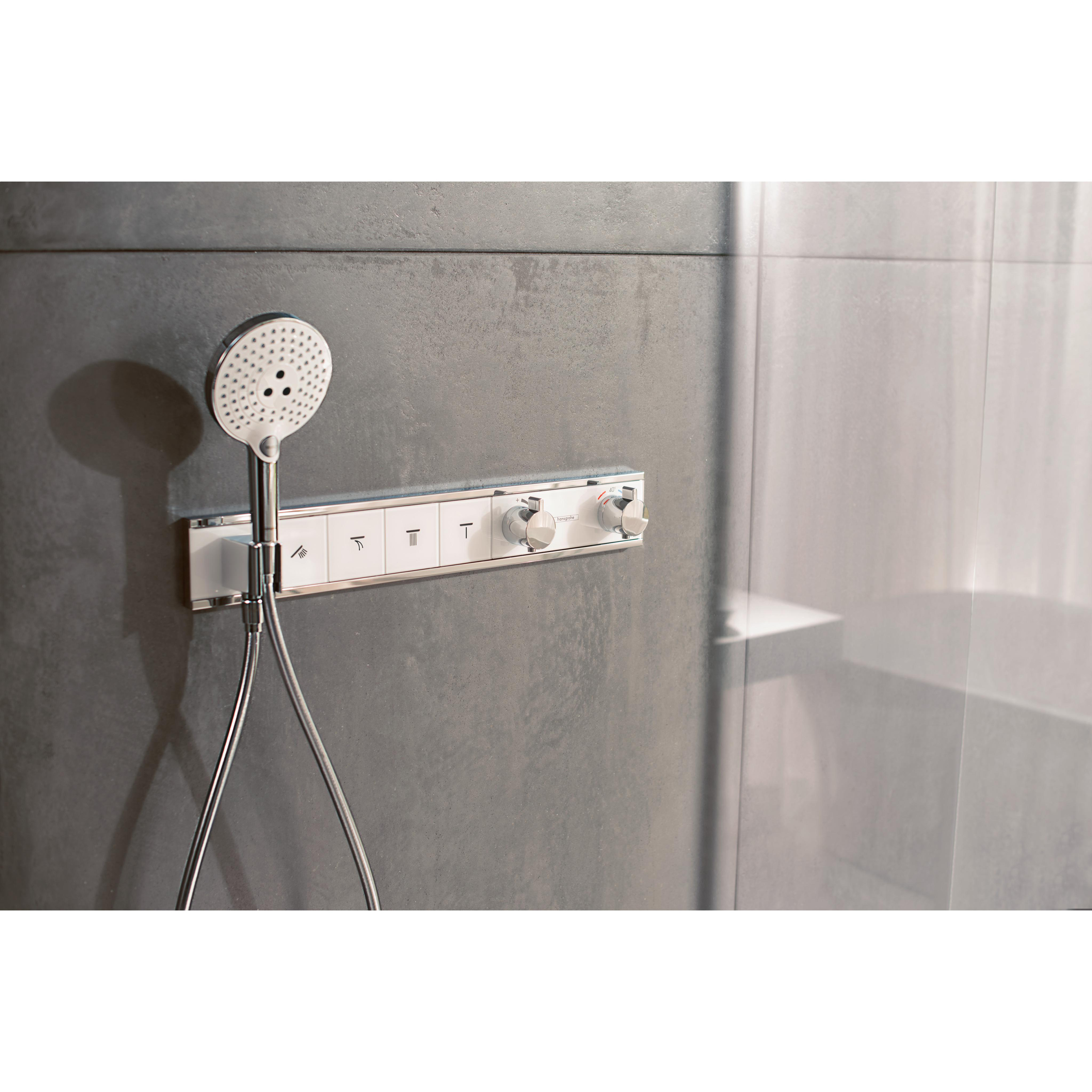 RainSelect Termostat för inbyggnad 4 funktioner Hvit/Krom