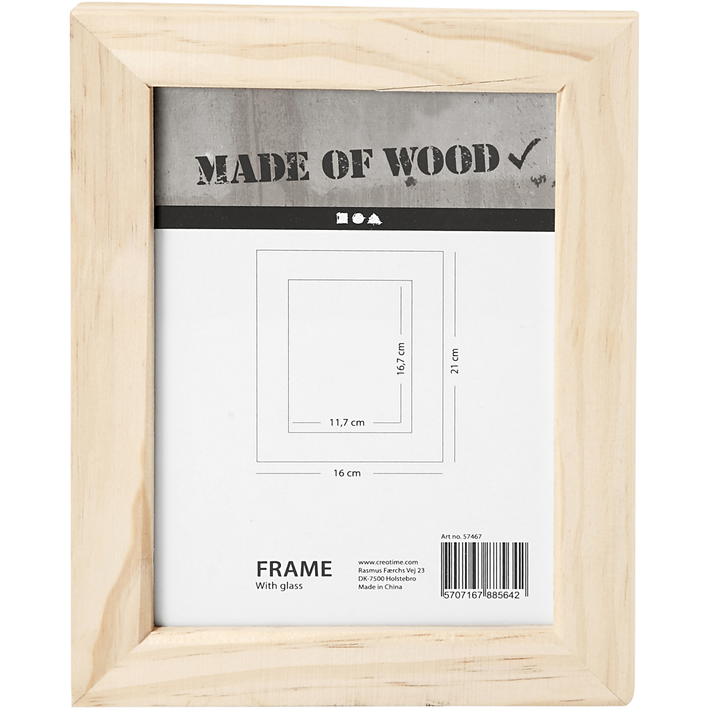 Ramme Creativ Company med Glass 21x16 cm 1 stk
