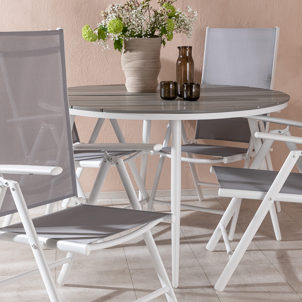 Spisegruppe Venture Home Break Ø120 cm med 4 Break Stoler