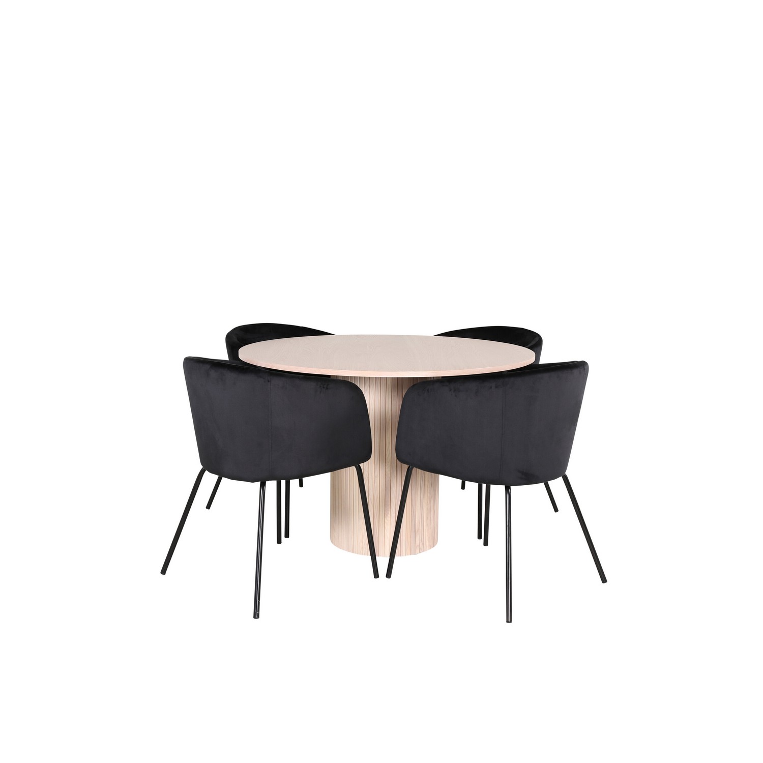 Spisegruppe Venture Home med Bianca Spisebord og 4 Bergen Spisestoler