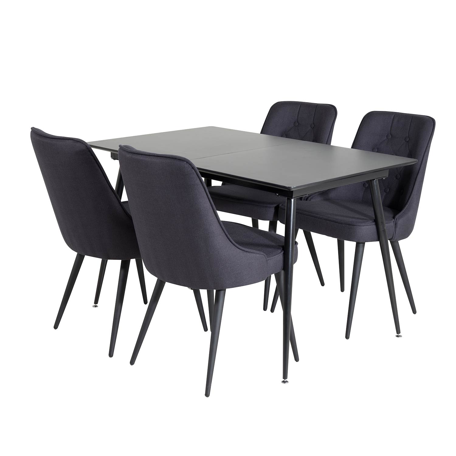 Spisegruppe Venture Home Silvia med Innleggsplate og 4 Vera Stoler