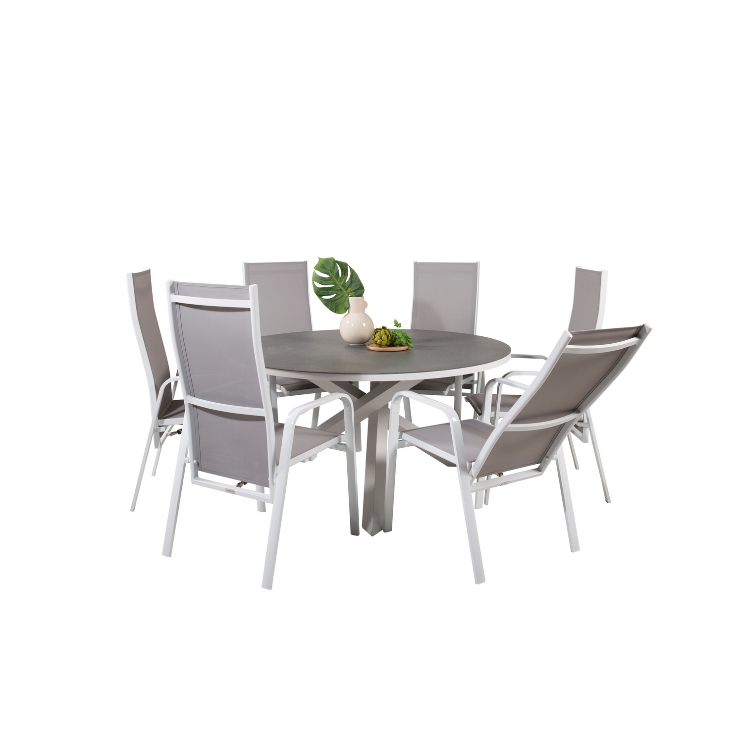 Spisegruppe Venture Home Copacabana med 6 Copacabana Recliner Stoler