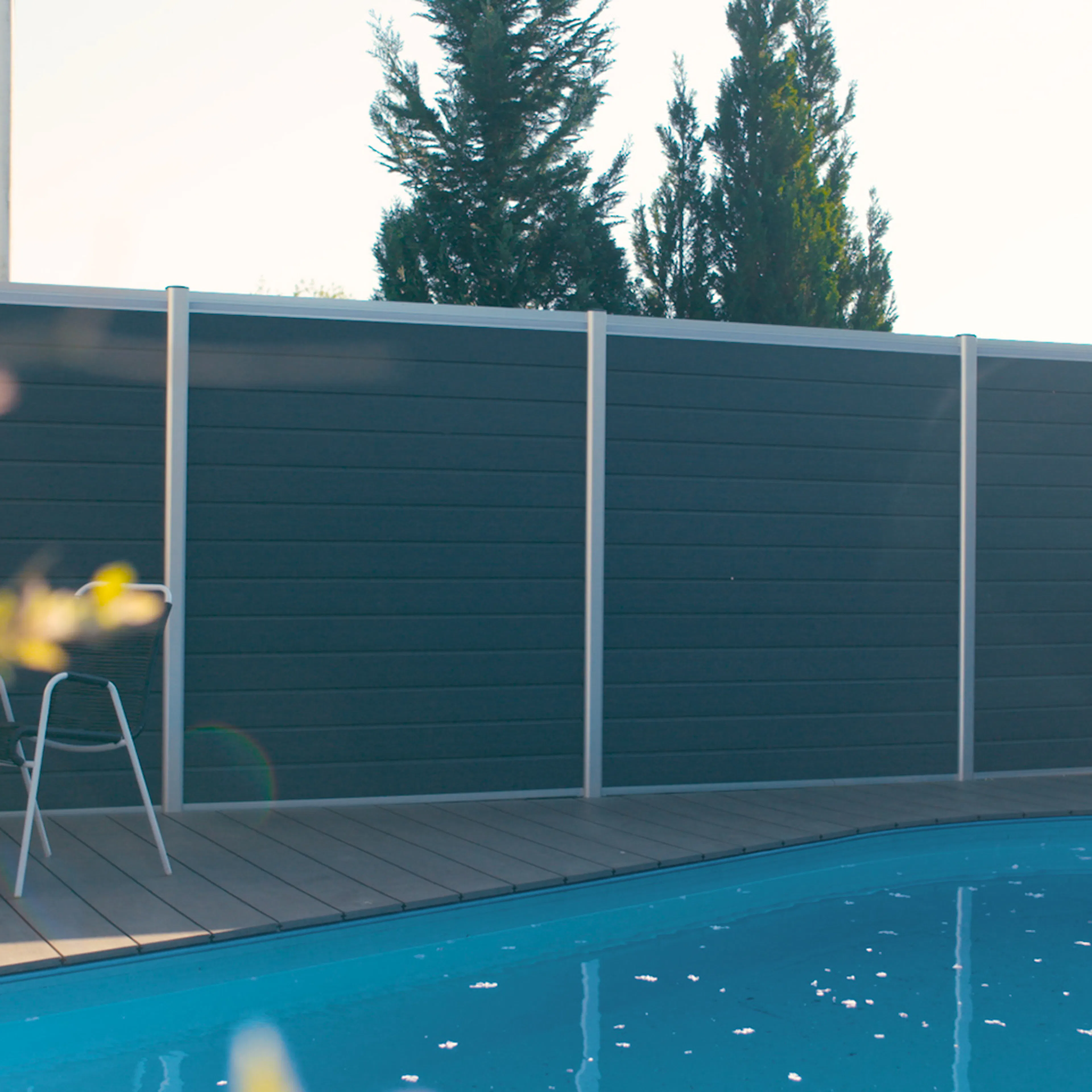 K100 Alu Design stolpe Alu Black Variant: Svart, Lengde: 2700 mm, Bredde: 80 mm