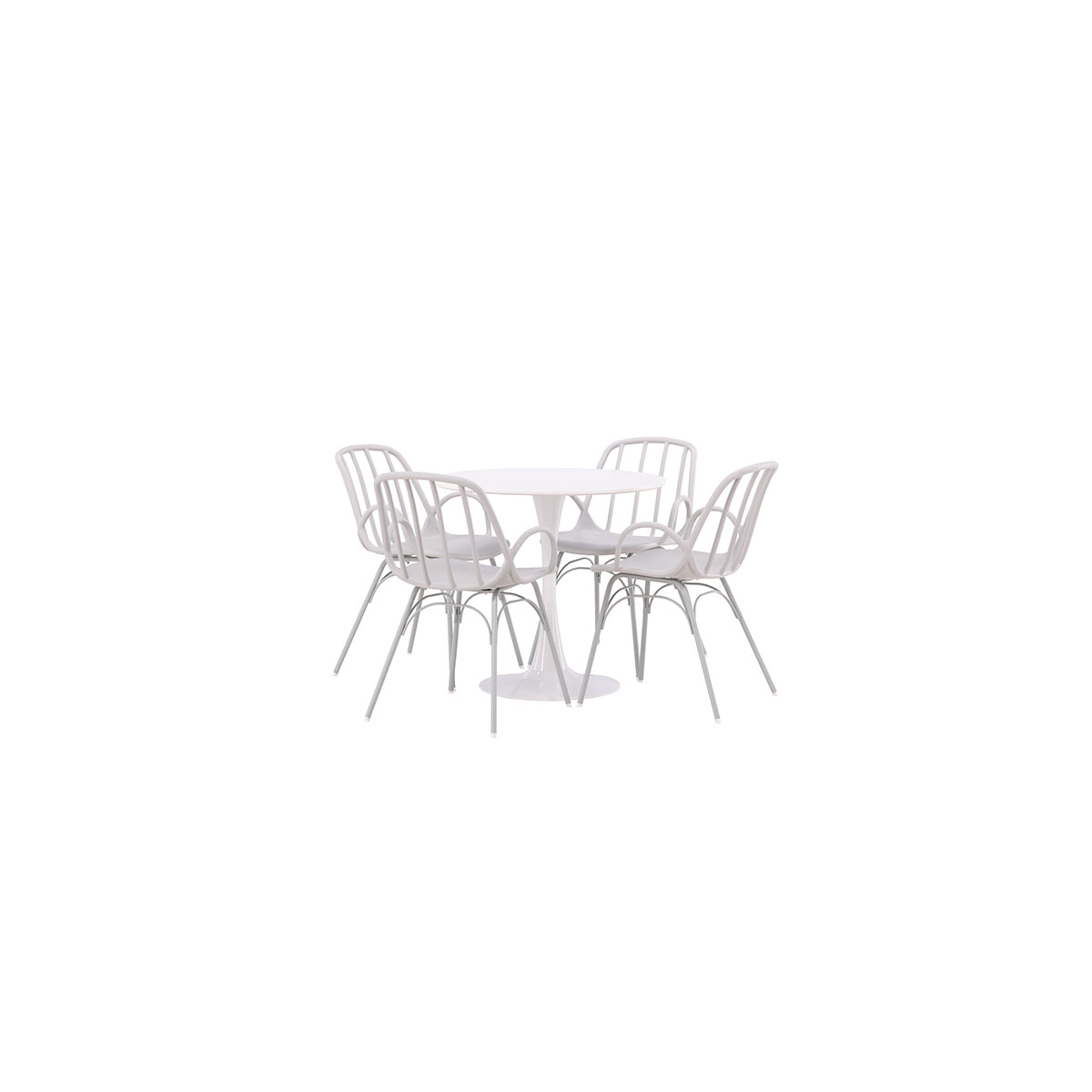 Spisegruppe Venture Home Hamden Ø80 cm med 4 Dyrön Stoler