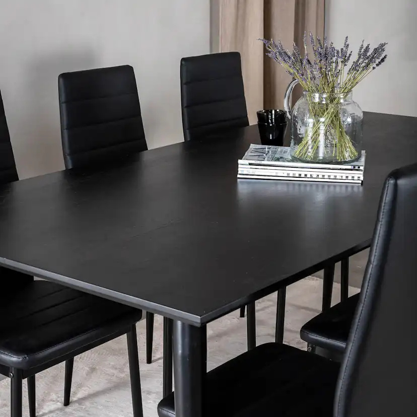 Spisegruppe Venture Home Dipp med 6 Slim Stoler