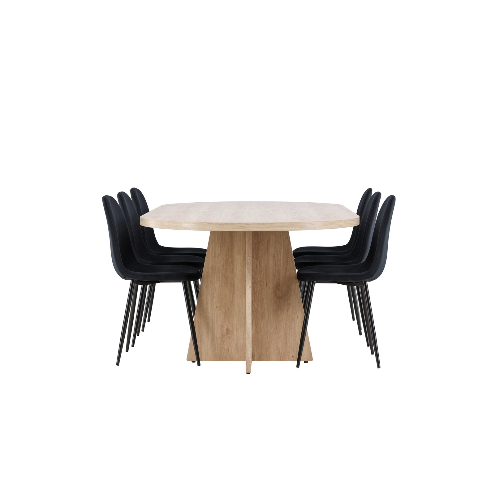 Spisegruppe Venture Home Bootcut 230 med 6 stk Polar Stoler Fløyel