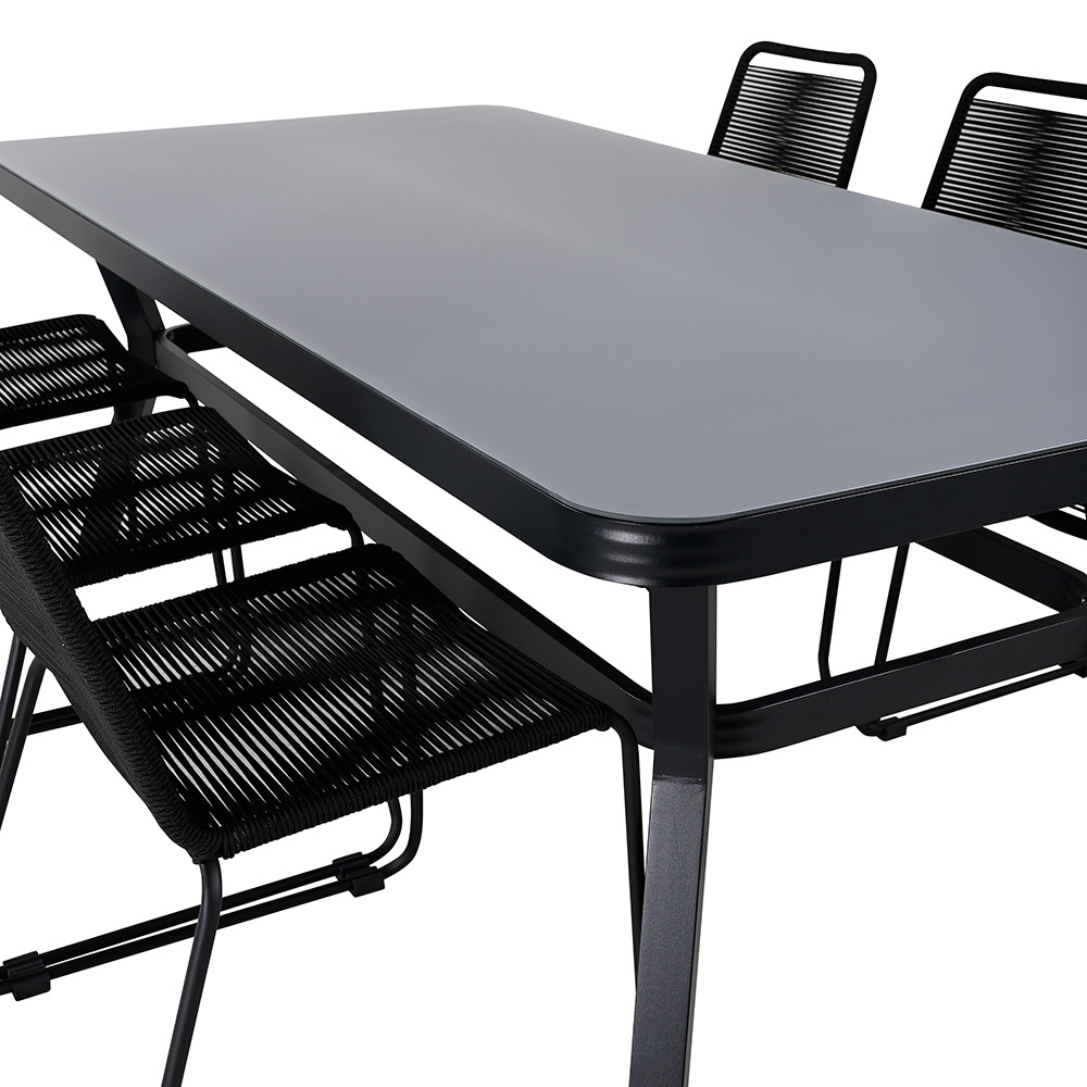 Spisegruppe Venture Home Vyn med 6 Lumi Stablebare Spisestoler