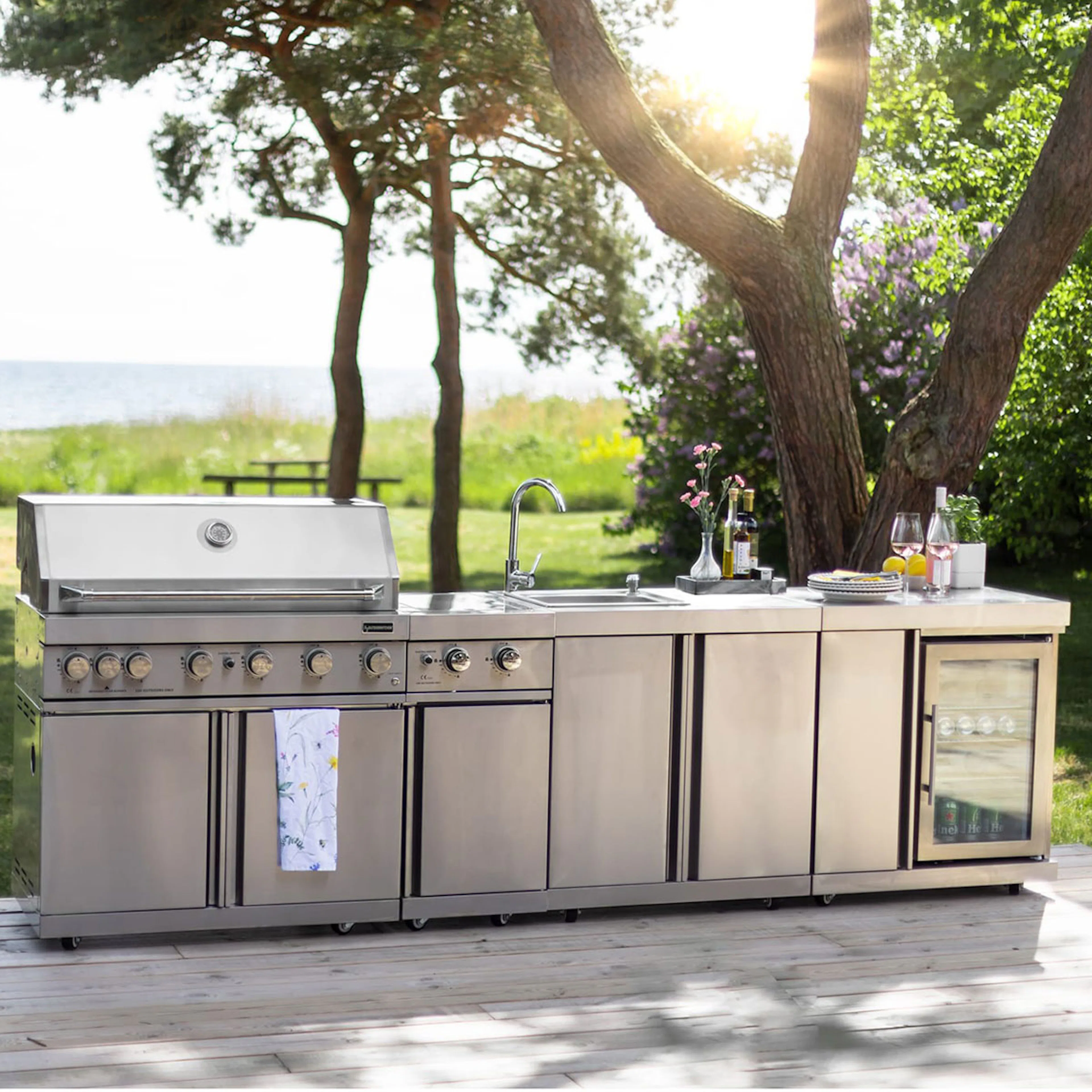 Frittstående Utekjøkken Myoutdoorkitchen Stainless Collection Florida