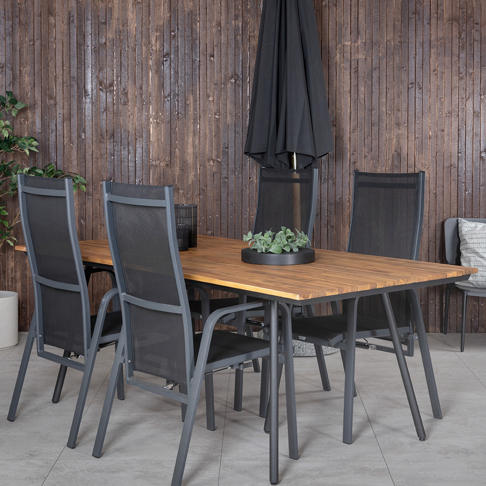 Spisegruppe Venture Home Chane med 4 Curz Spisestoler