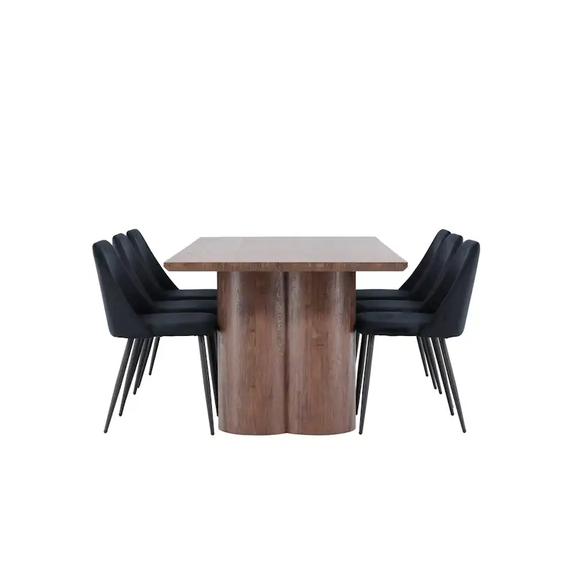 Spisegruppe Venture Home Olivia 210 med 6 stk Night Stoler