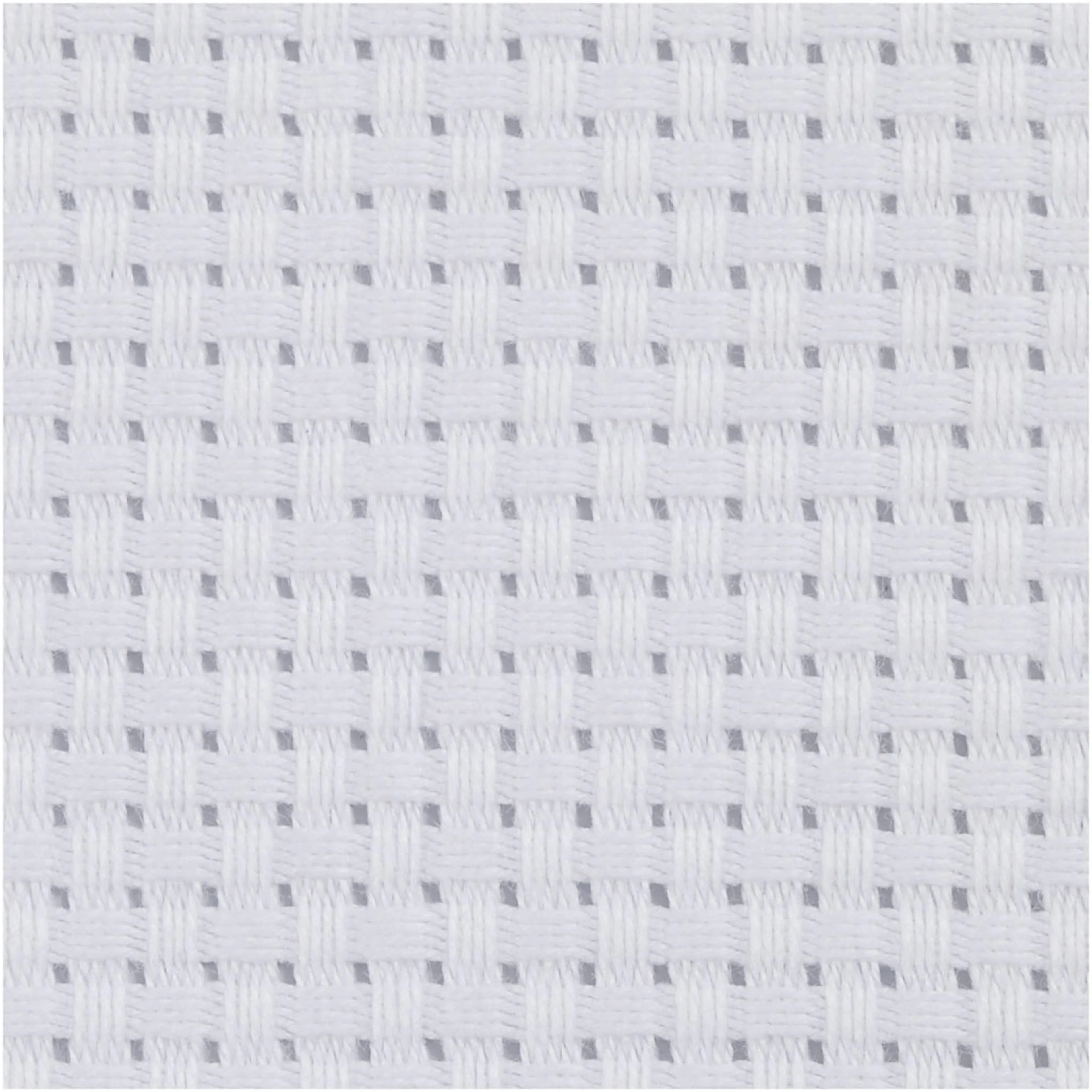 Broderistoff Creativ Company Aida Str 50x50 cm 35 Ruter pr 10 cm 1 stk Hvit