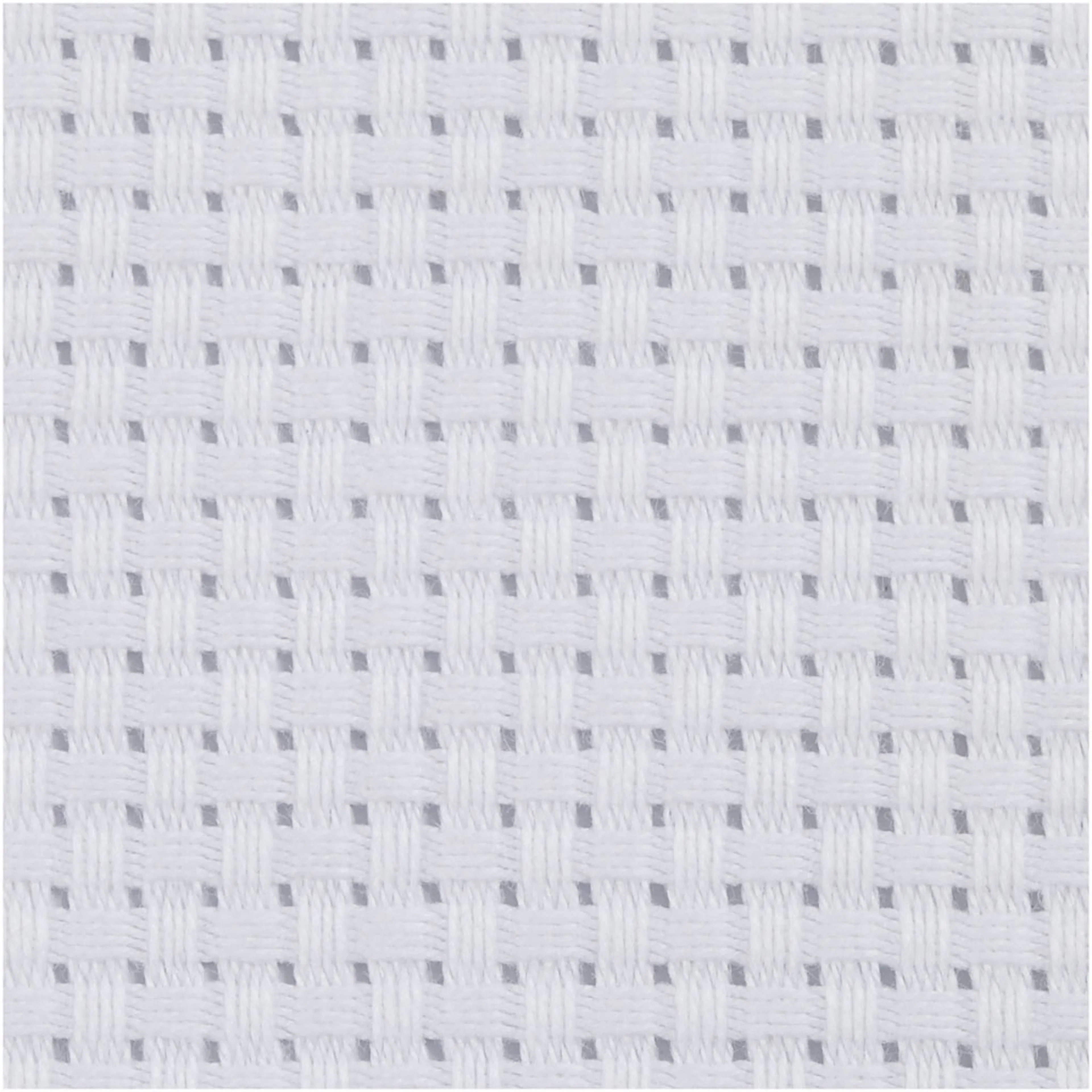 Broderistoff Creativ Company Aida Str 50x50 cm 35 Ruter pr 10 cm 1 stk Hvit