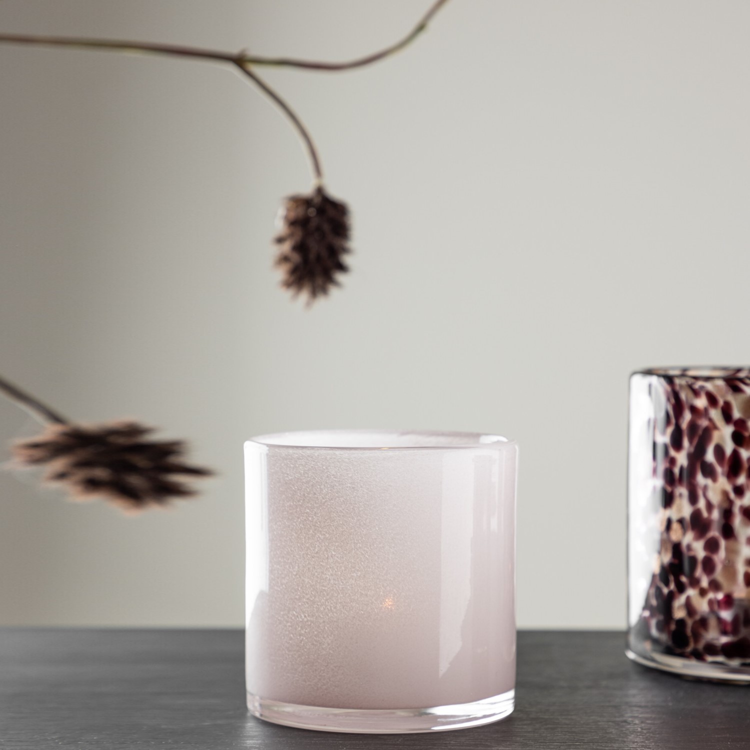 Glora Lantern  - Light Pink- 10*10Hcm Lyserosa, H: 100 mm