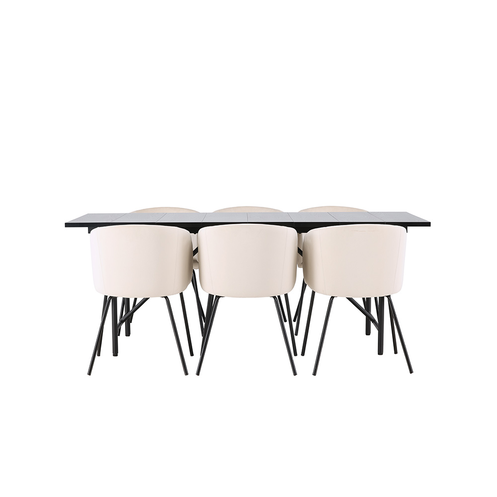 Spisegruppe Venture Home Astrid med 6 Berit Stoler