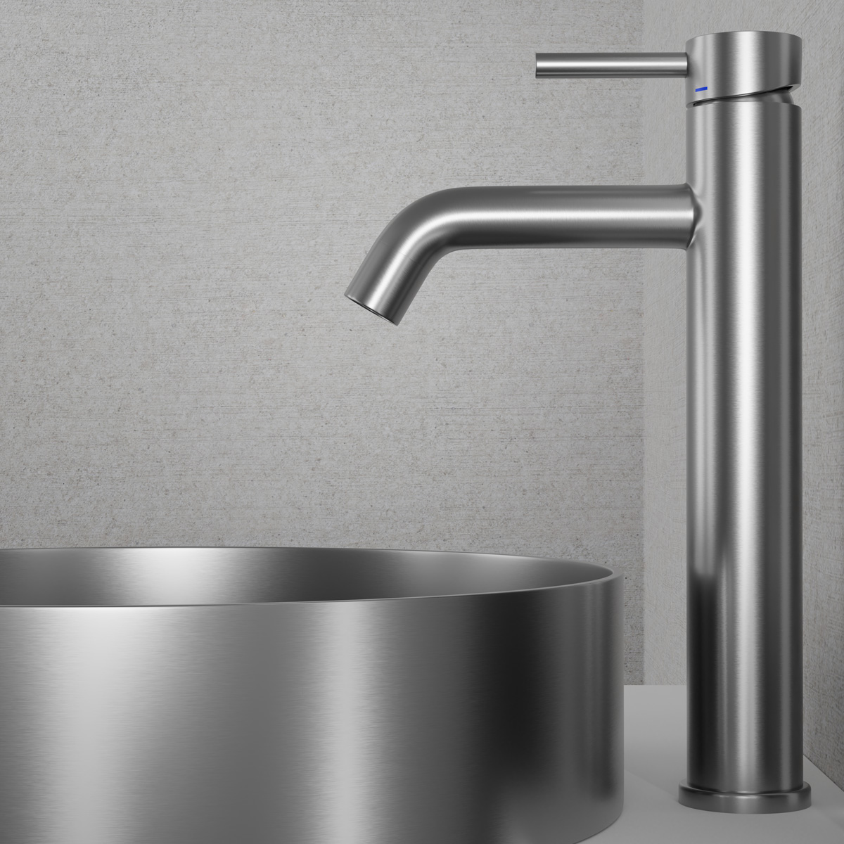 Servantbatteri Scandtap Steel Wave Høy