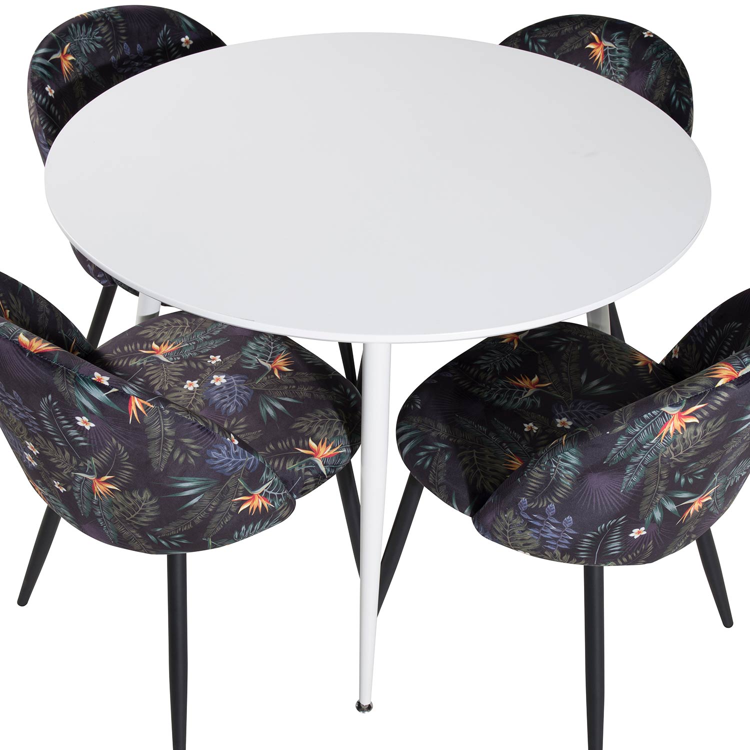 Spisegruppe Venture Home Plake med 4 Valentina Stoler Polyester Rundt