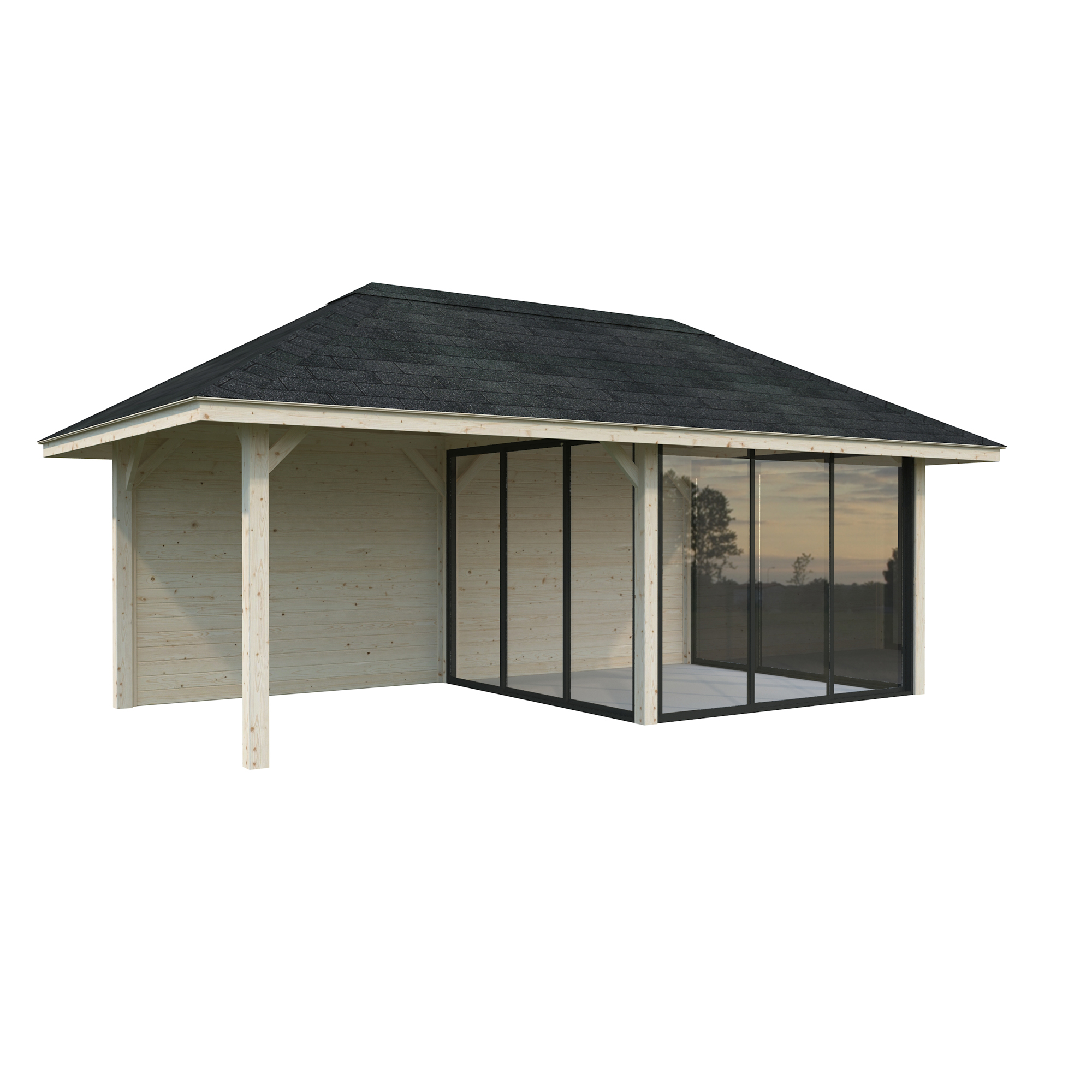 Hagestue Palmako Bianca 16,6 m2 Sett 206 Slide