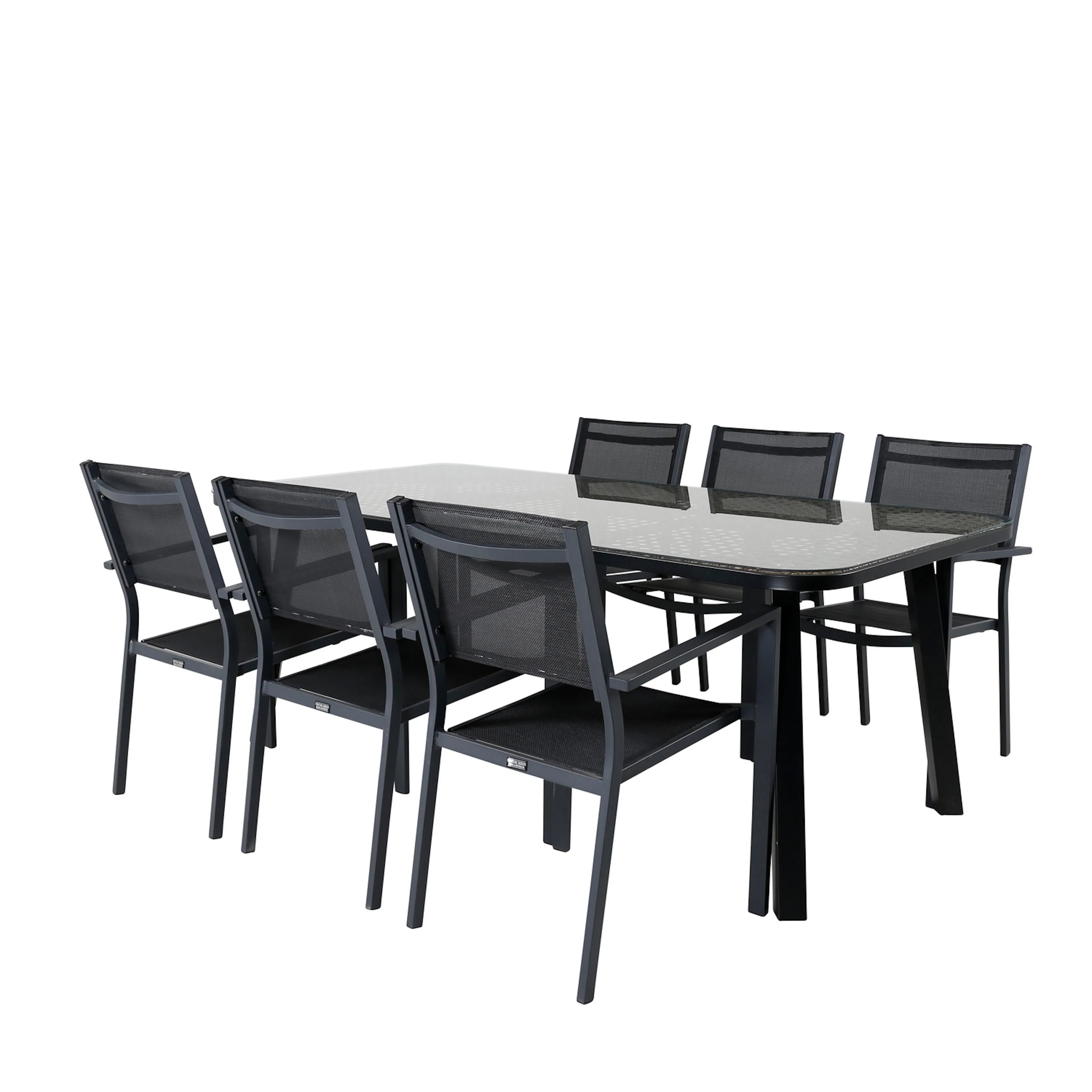 Spisegruppe Venture Home Olle med 6 Curz Stablebare Spisestoler