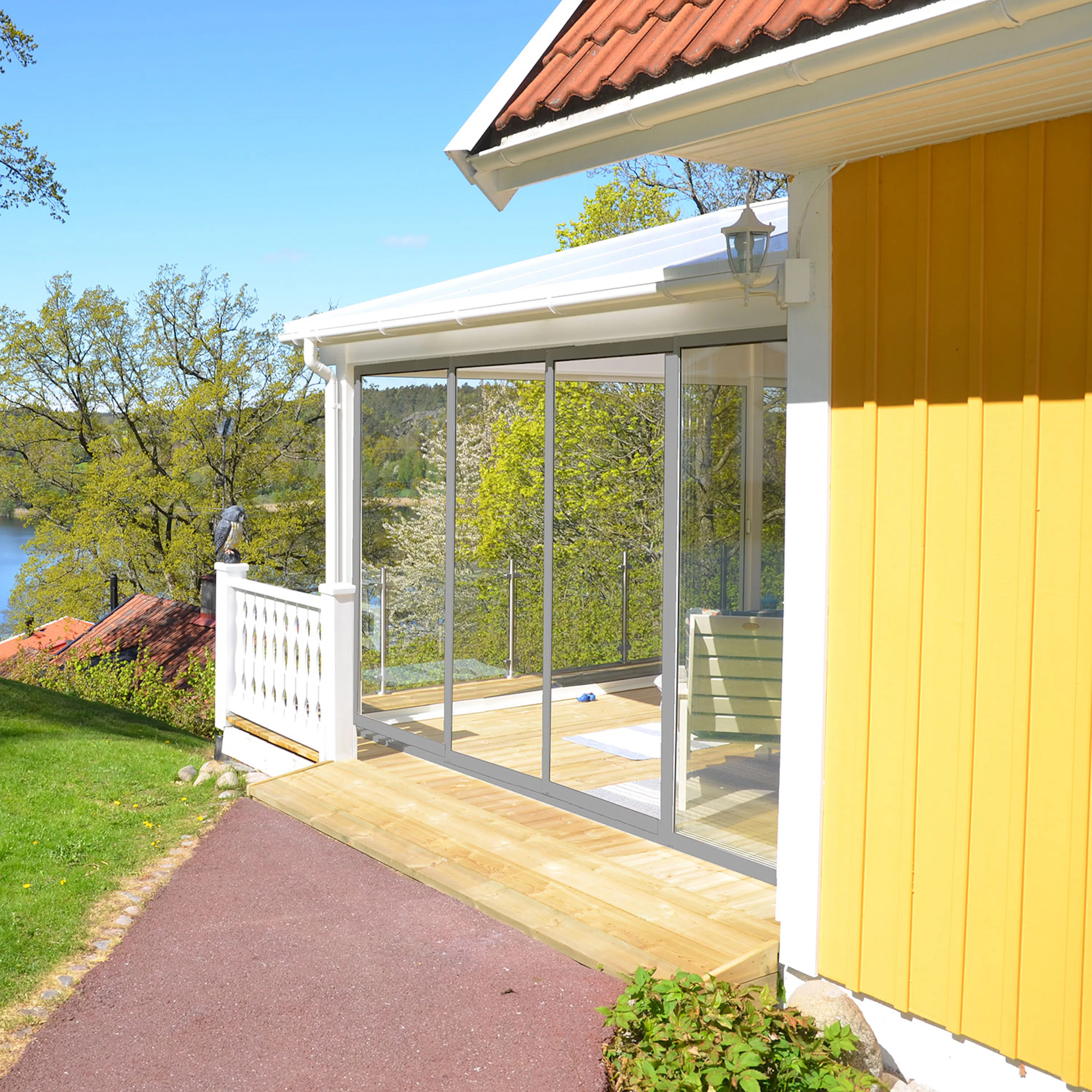 Skyvedører Landskap Stadig Forlenget Sommer 4-delt