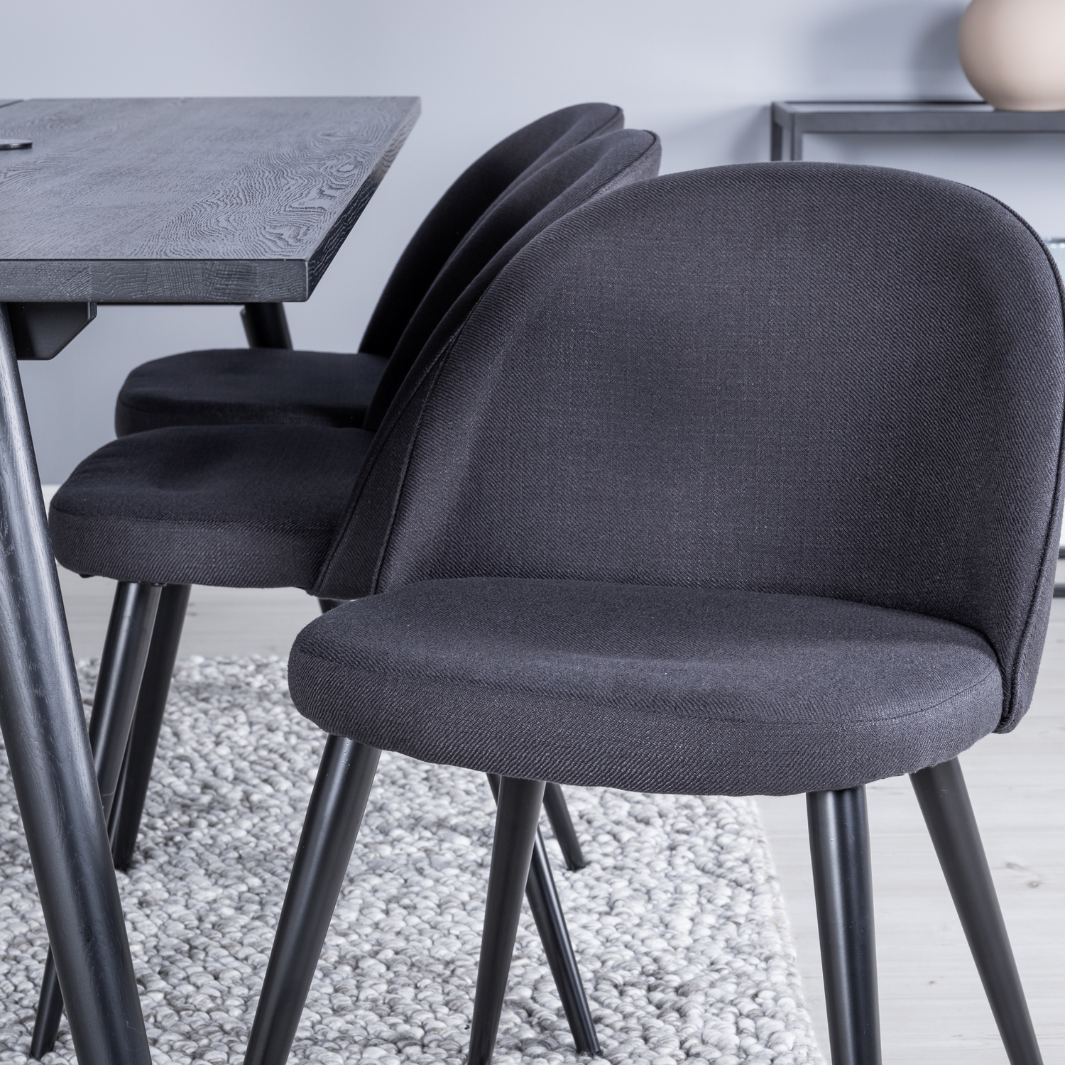 Spisegruppe Venture Home Salt med 6 Valentina Stoler Polyester