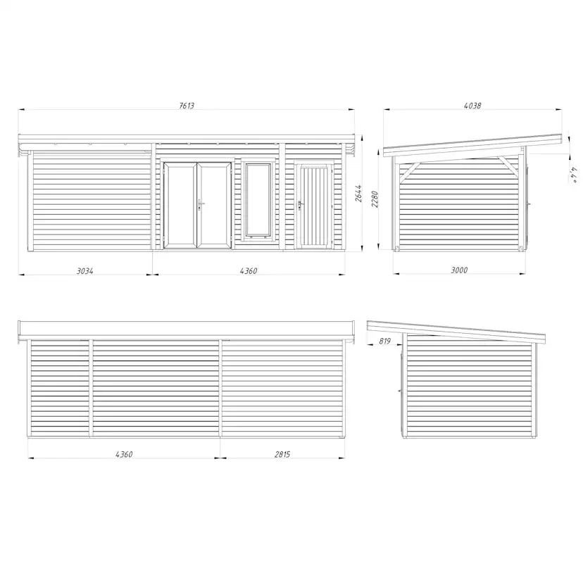 Hagestue Palmako Aurelia 21,4 m² (inv. 20,3 m²)