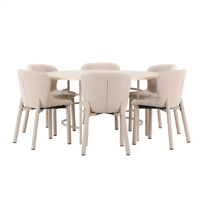 Spisegruppe Venture Home Copenhagen Ø140 cm med 6st Astoria Spisestoler