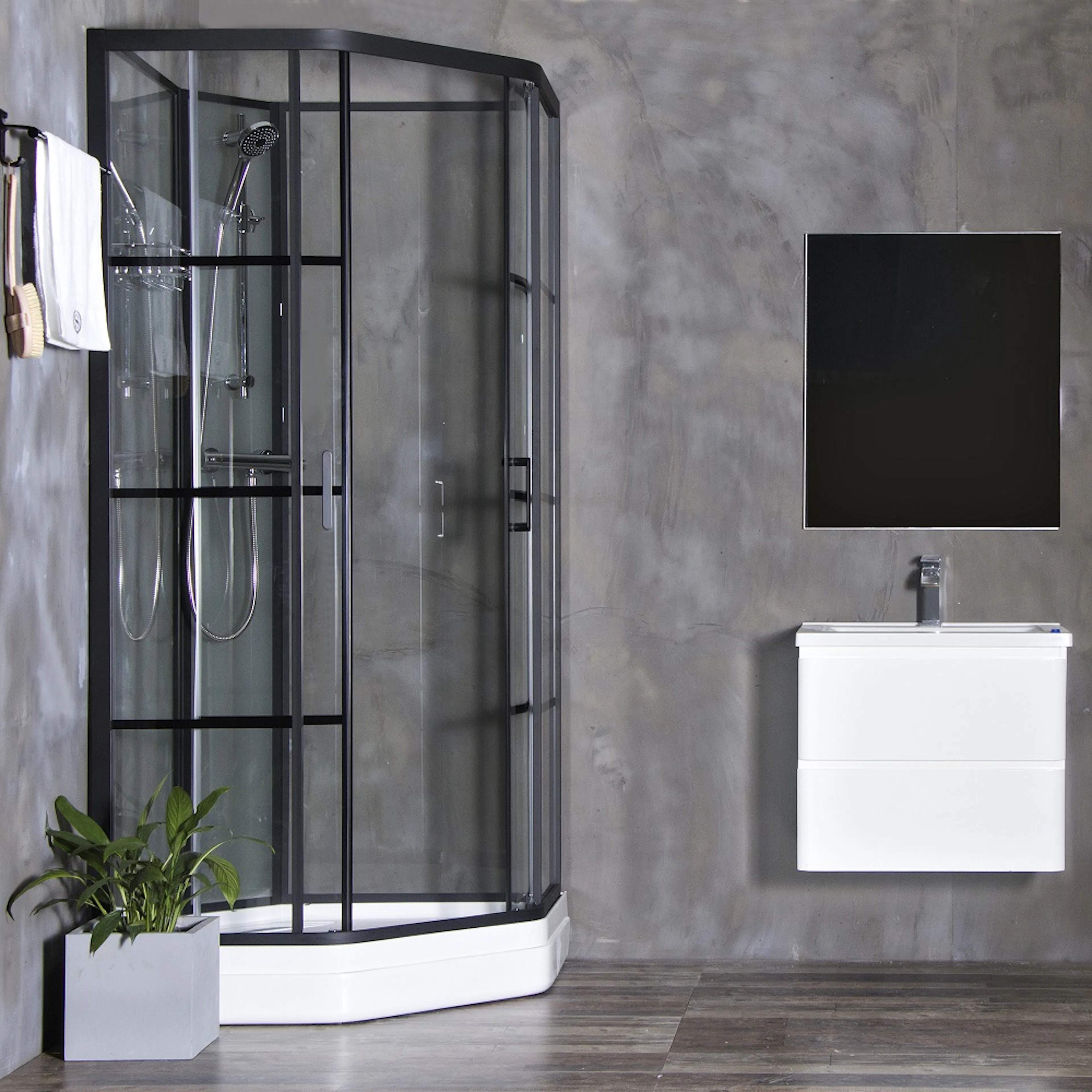 Dusjkabinett Bathlife Betrakta 90x90 Elegant A/W Klarglass