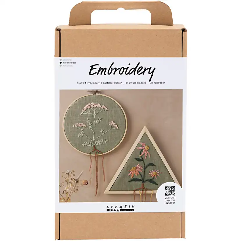 Broderi Creativ Company DYI Kit Matt Grønn Broderirammer