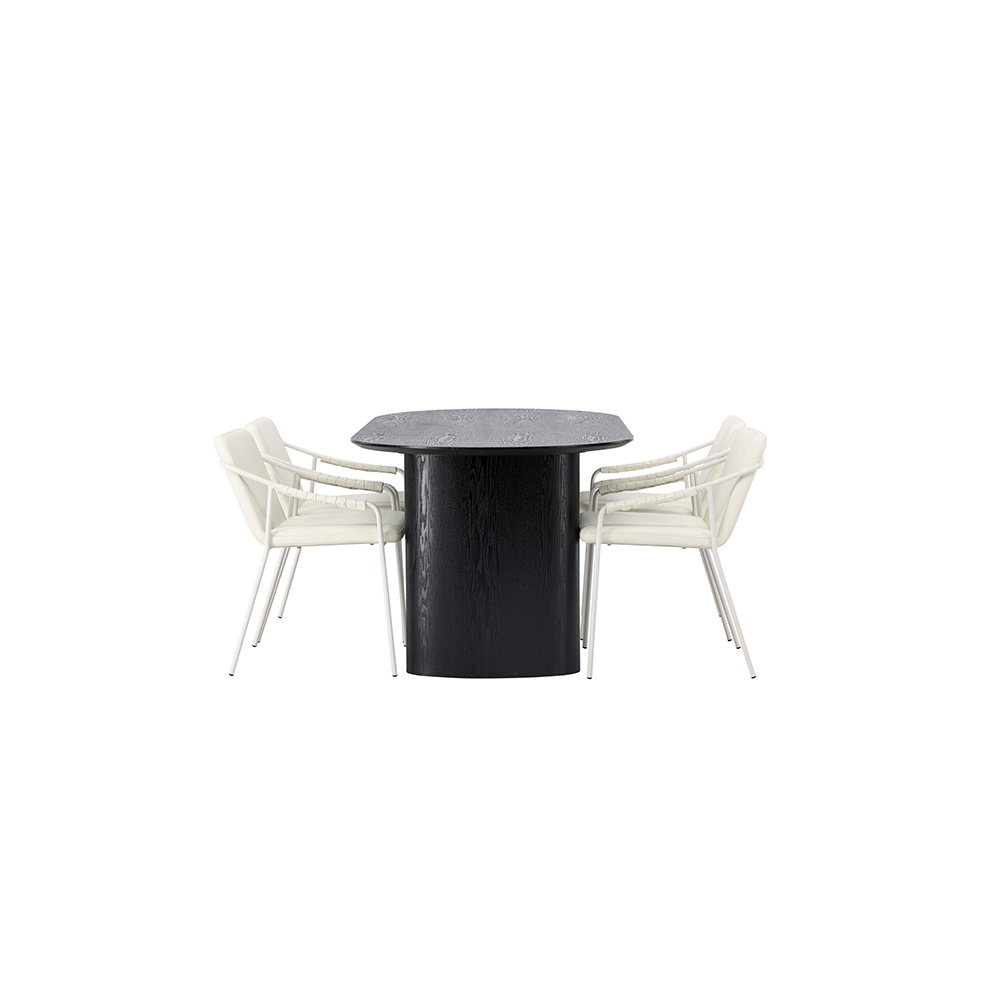 Spisegruppe Venture Home Isolde med 4 stk Tvist Stoler