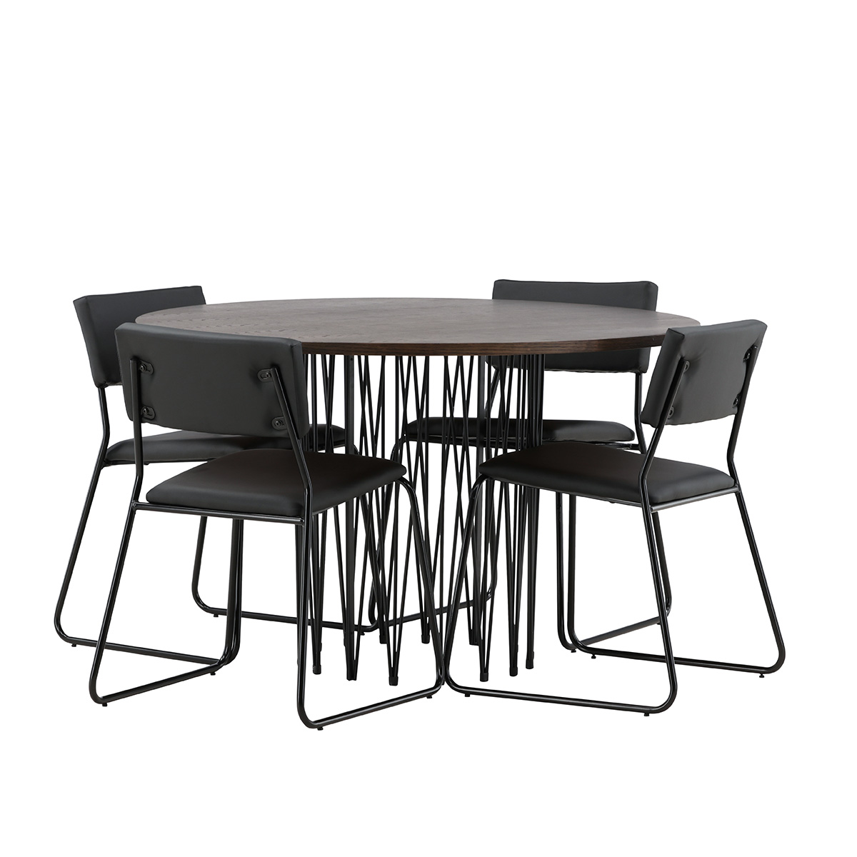 Spisegruppe furniture/fashion Stone med 4 Kenth Stoler