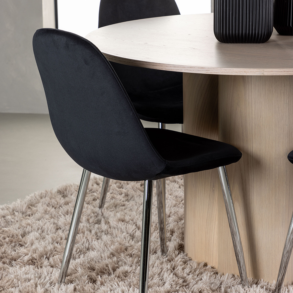 Spisegruppe Venture Home Olivia Ø110 cm med 4 stk Polar Stoler