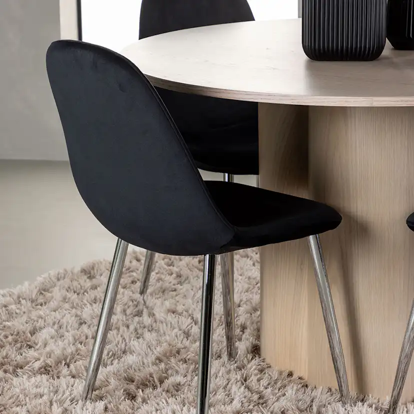 Spisegruppe Venture Home Olivia Ø110 cm med 4 stk Polar Stoler