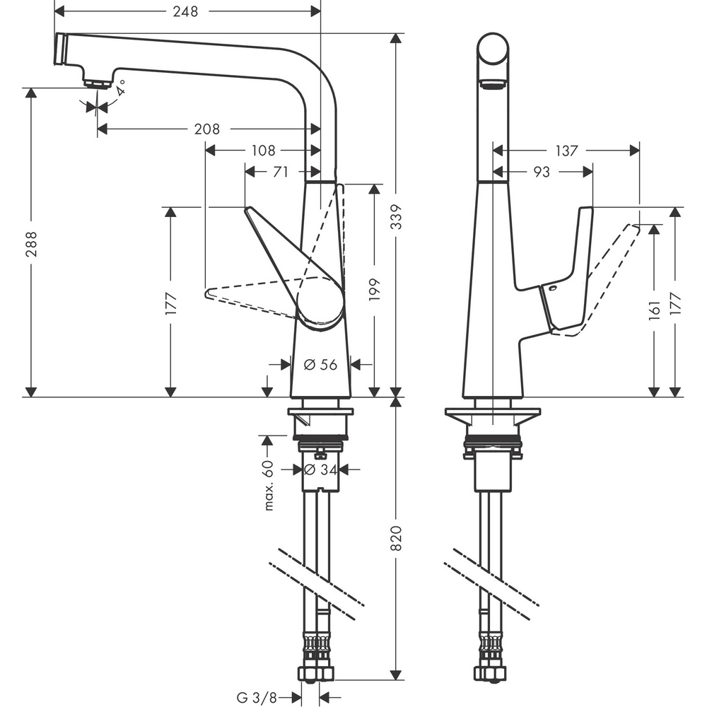 Kjøkkenbatteri Hansgrohe Talis Select S 300